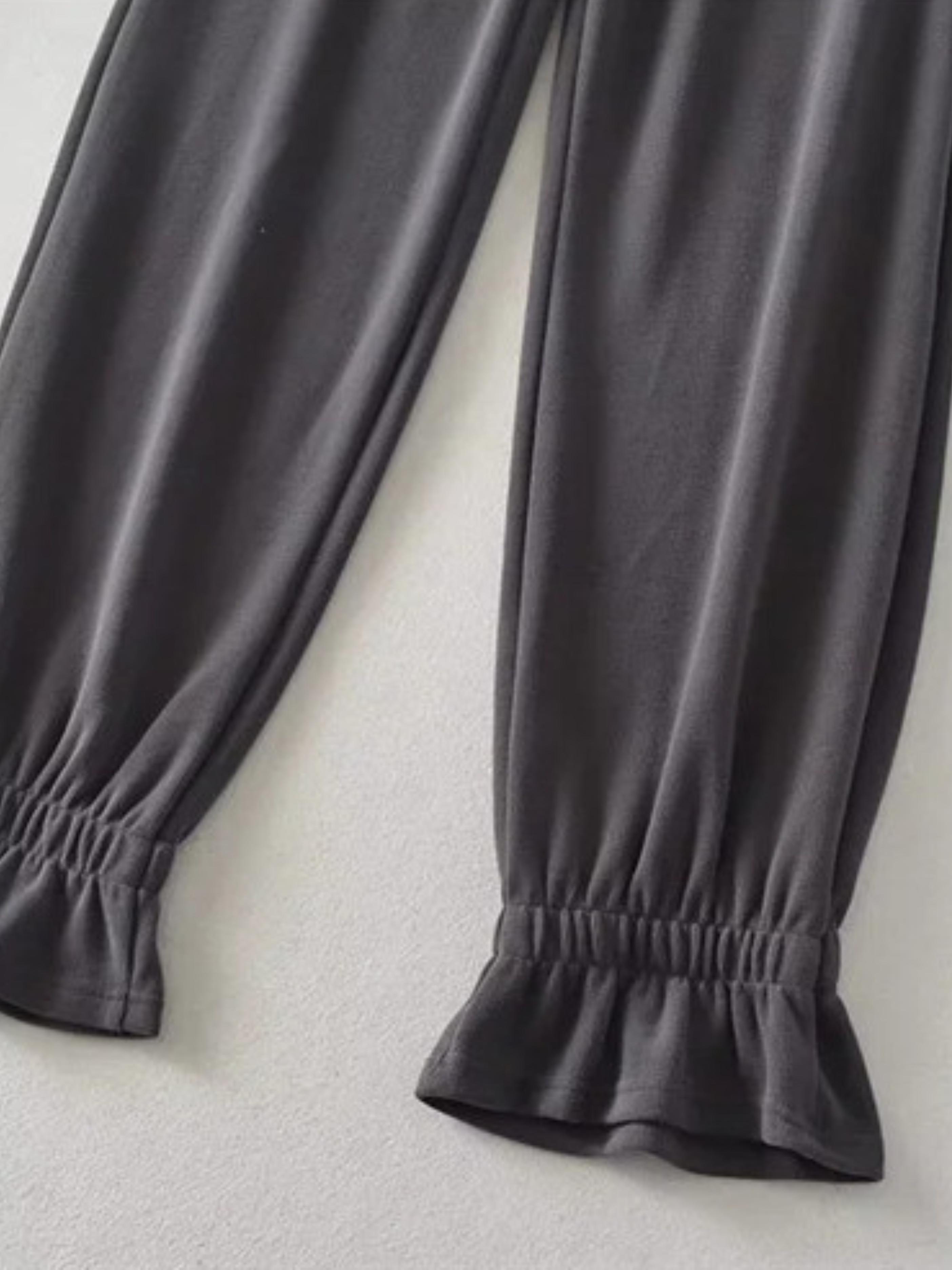 ThornTop - Women's Ruffled Hem Elastic Waist Loose Pants