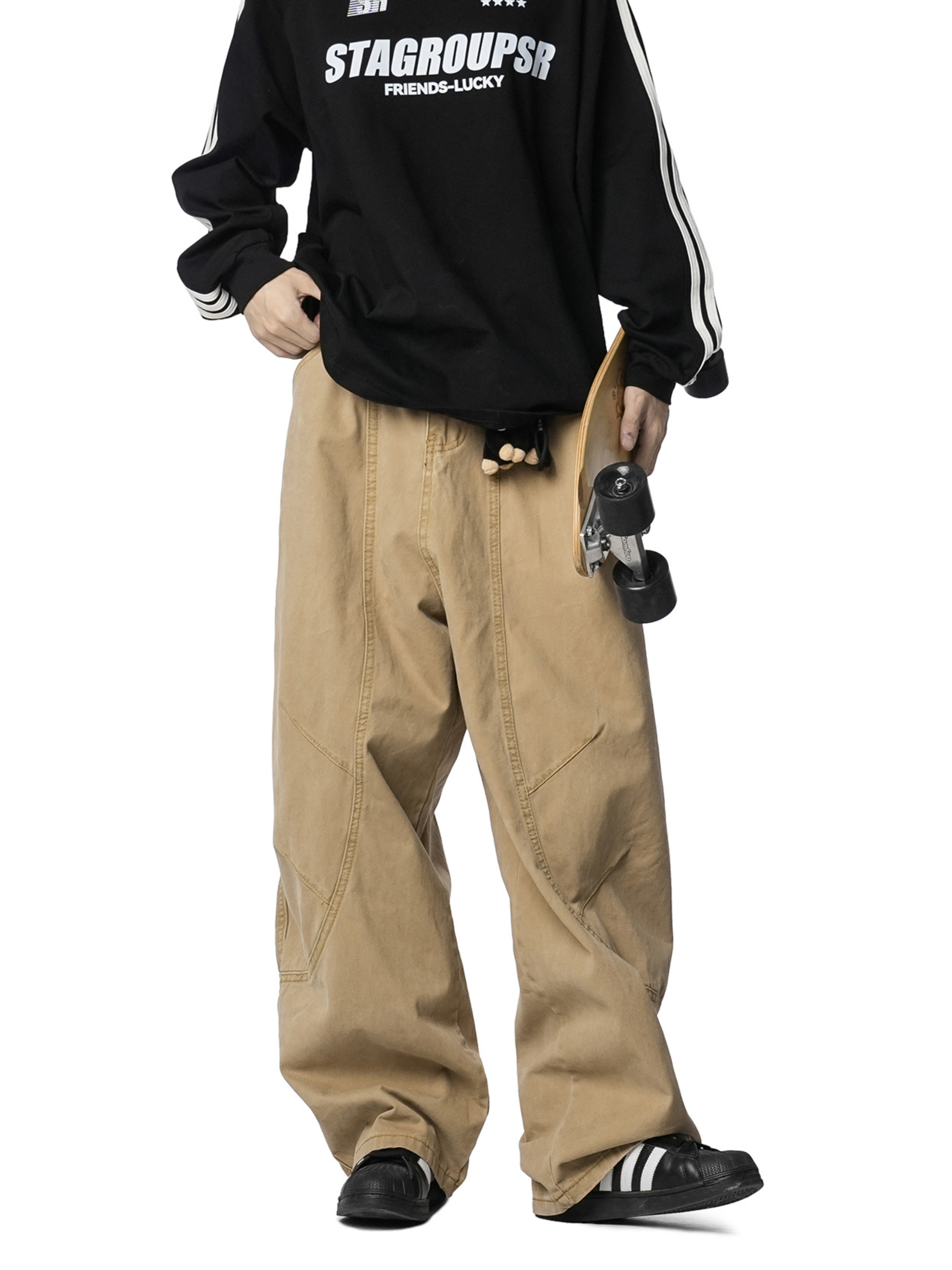 Freewind - Men's Pure Cotton Straight-Leg Loose Scimitar Pants
