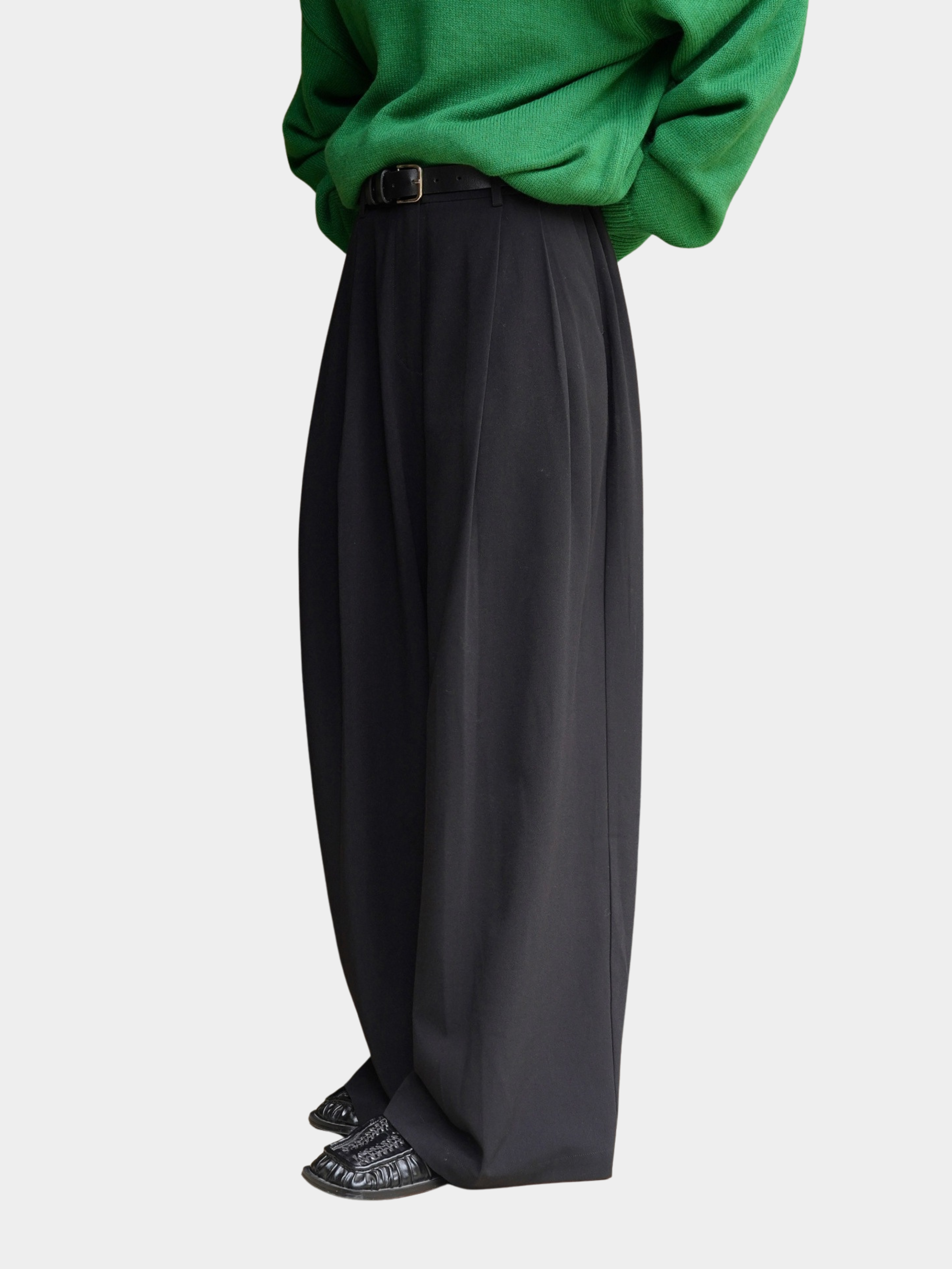 Aqua - Women's High-Waist Wide-Leg Tailored Trousers