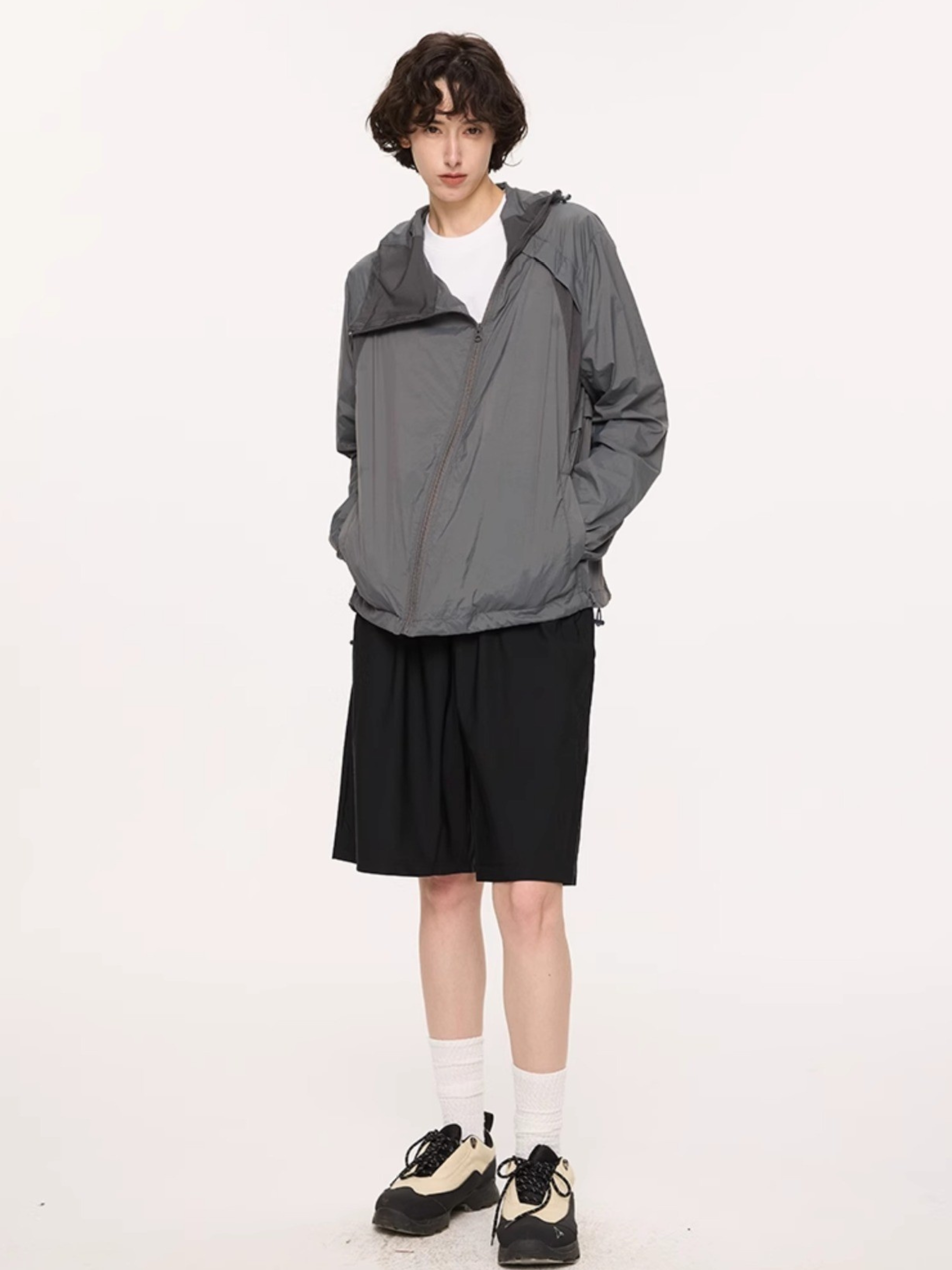 DustBase - Unisex UPF50+ Asymmetrical Zipper Antibacterial Jacket
