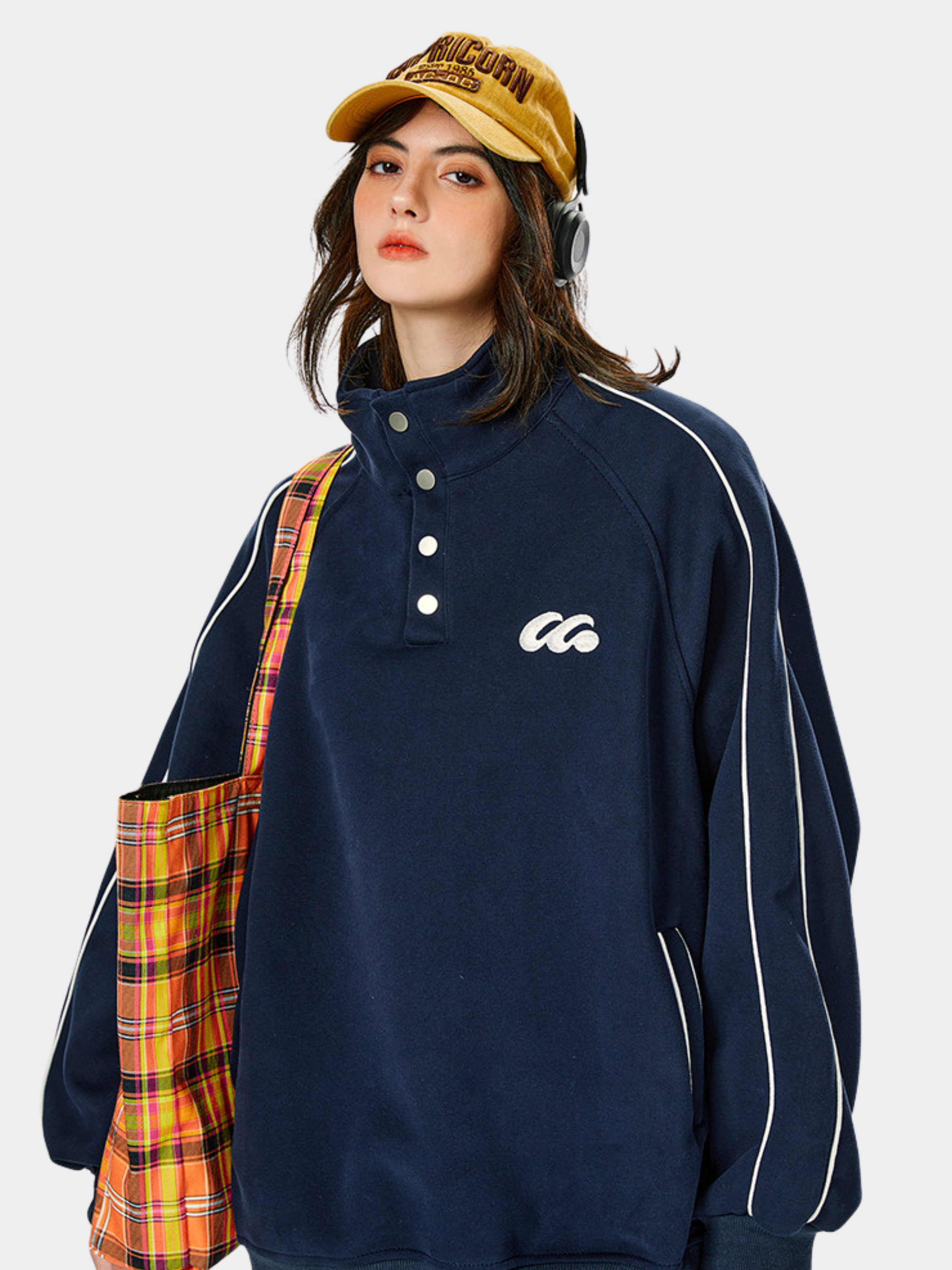 Moonbloom - Women's Stand Collar Sweatshirt Jacket