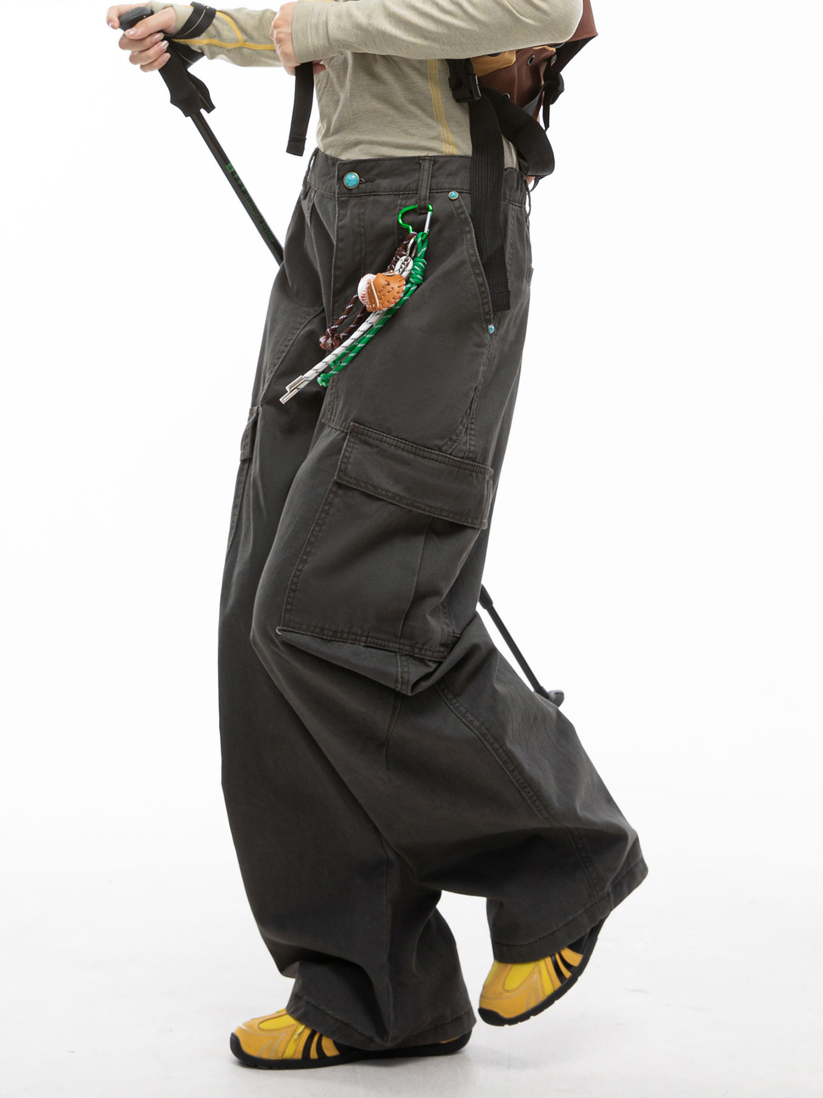 FrostStep - Unisex Large Pocket Pure Cotton Cargo Pants