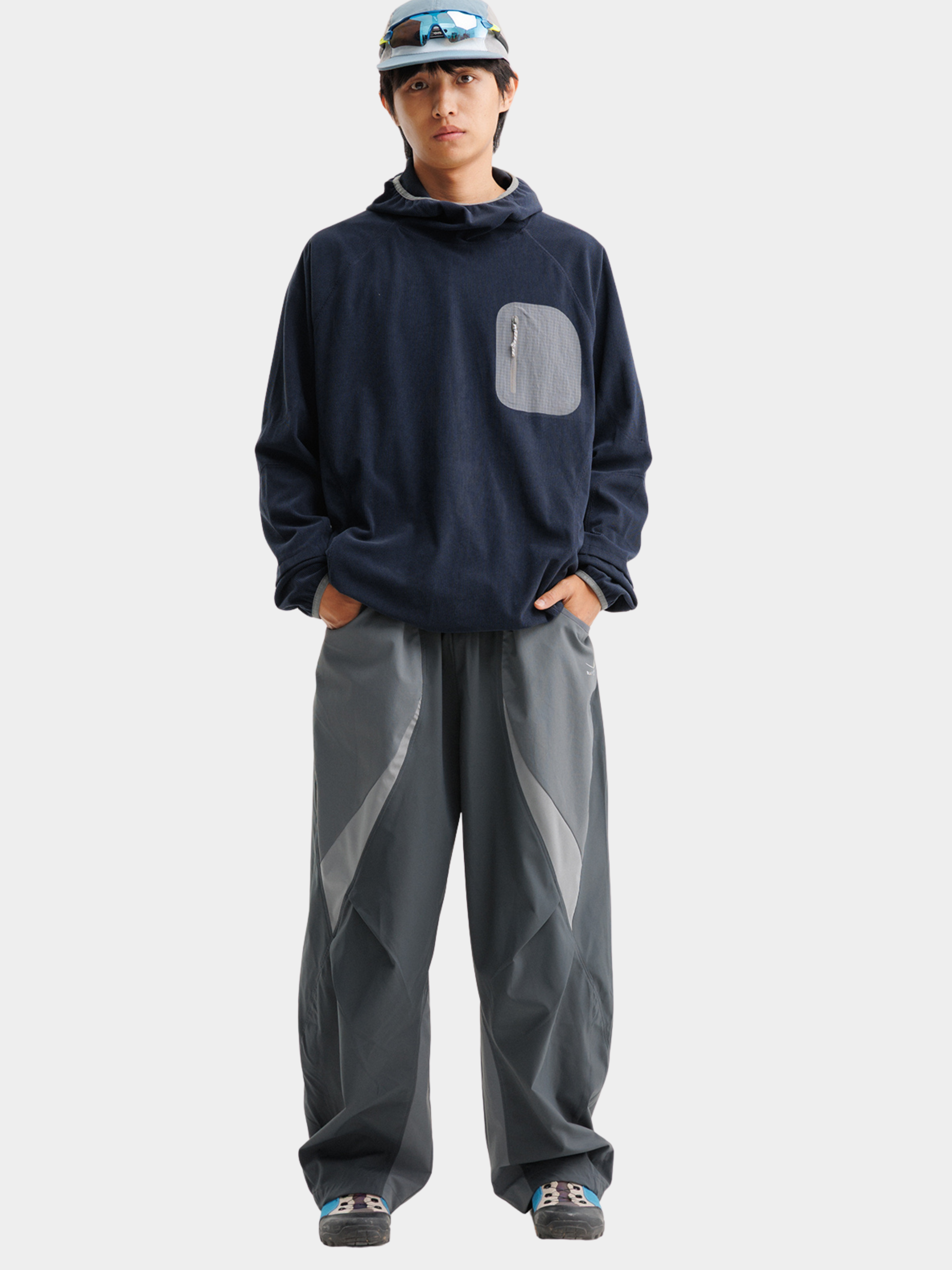 Crag - Unisex Moisture-Wicking High Neck Hoodie Base Layer
