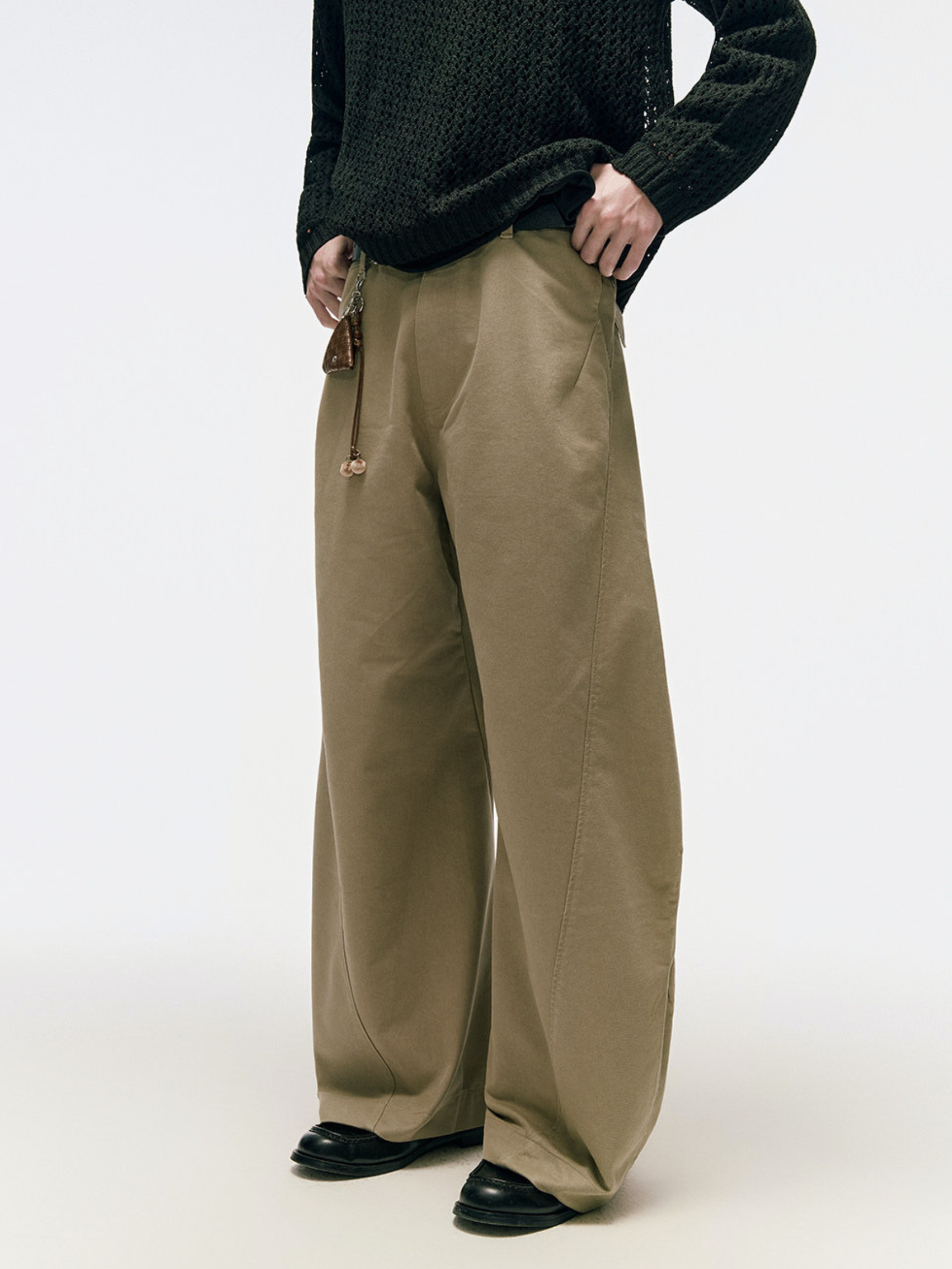 SandDune - Pleated Curved-Leg Utility Pants