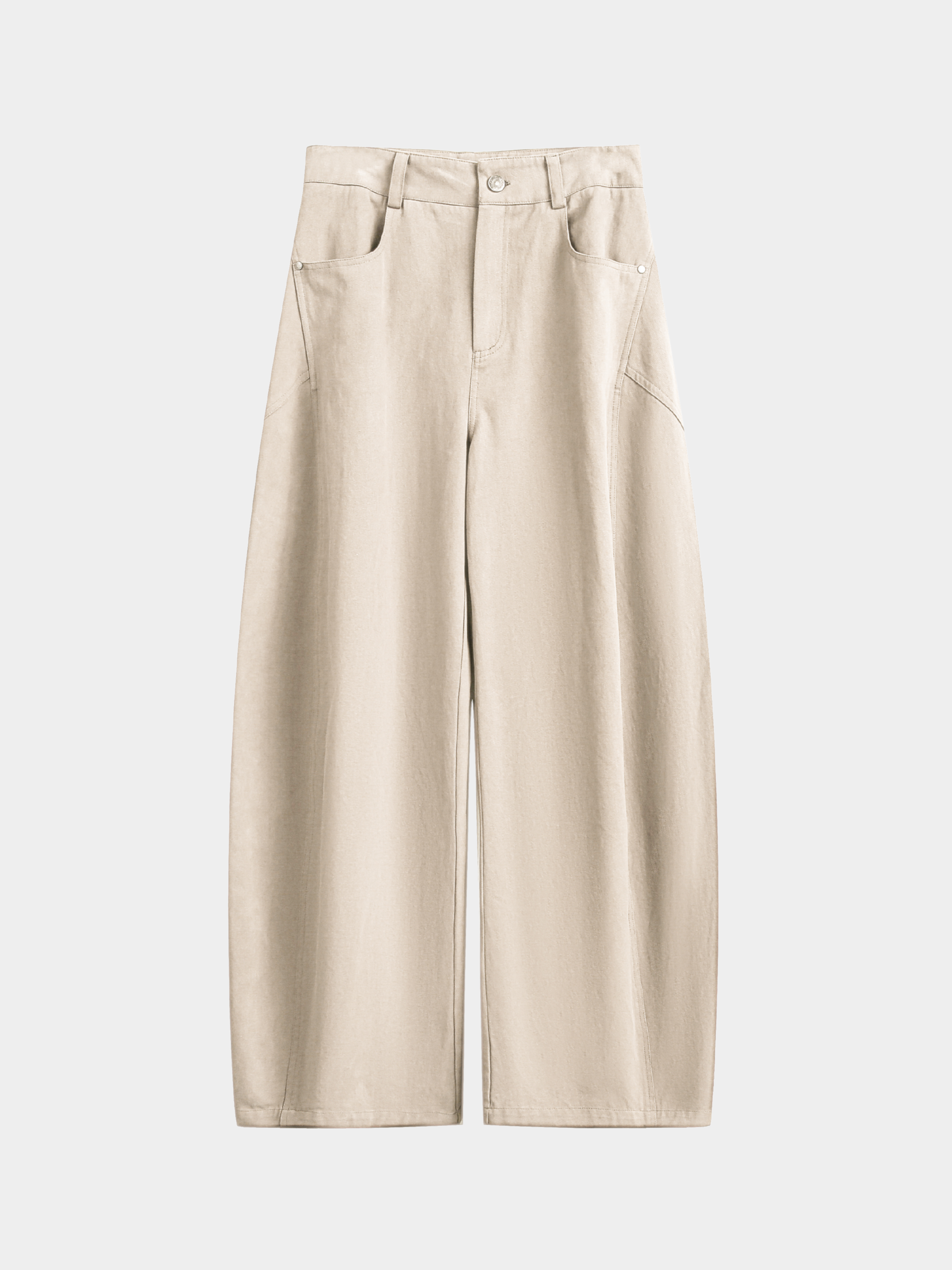 EchoStep - Unisex Pure Cotton Straight-Leg Curved Seam Pants