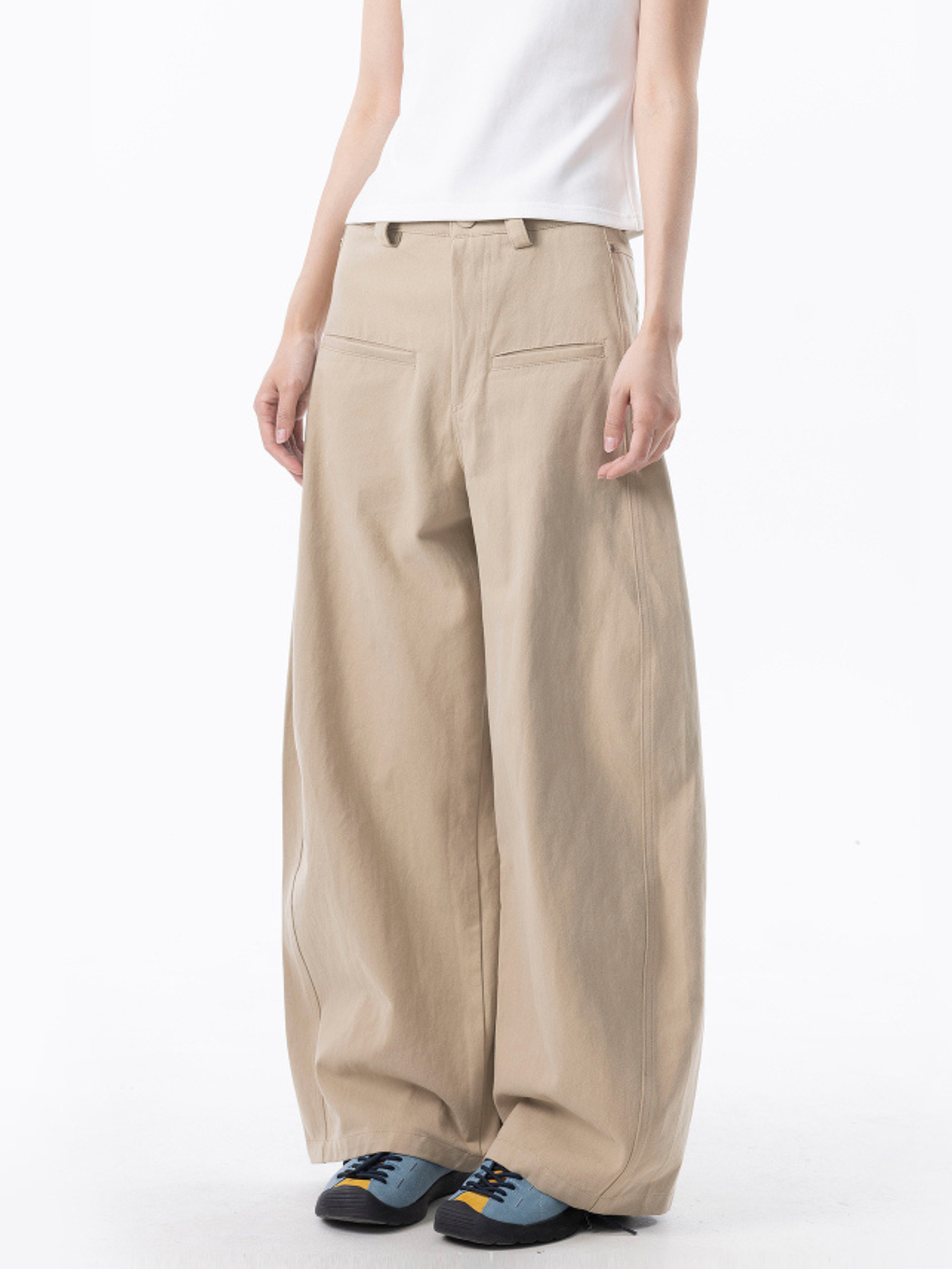 Horizontrail - Unisex Pure Cotton Relaxed Straight Blade-Cut Pants