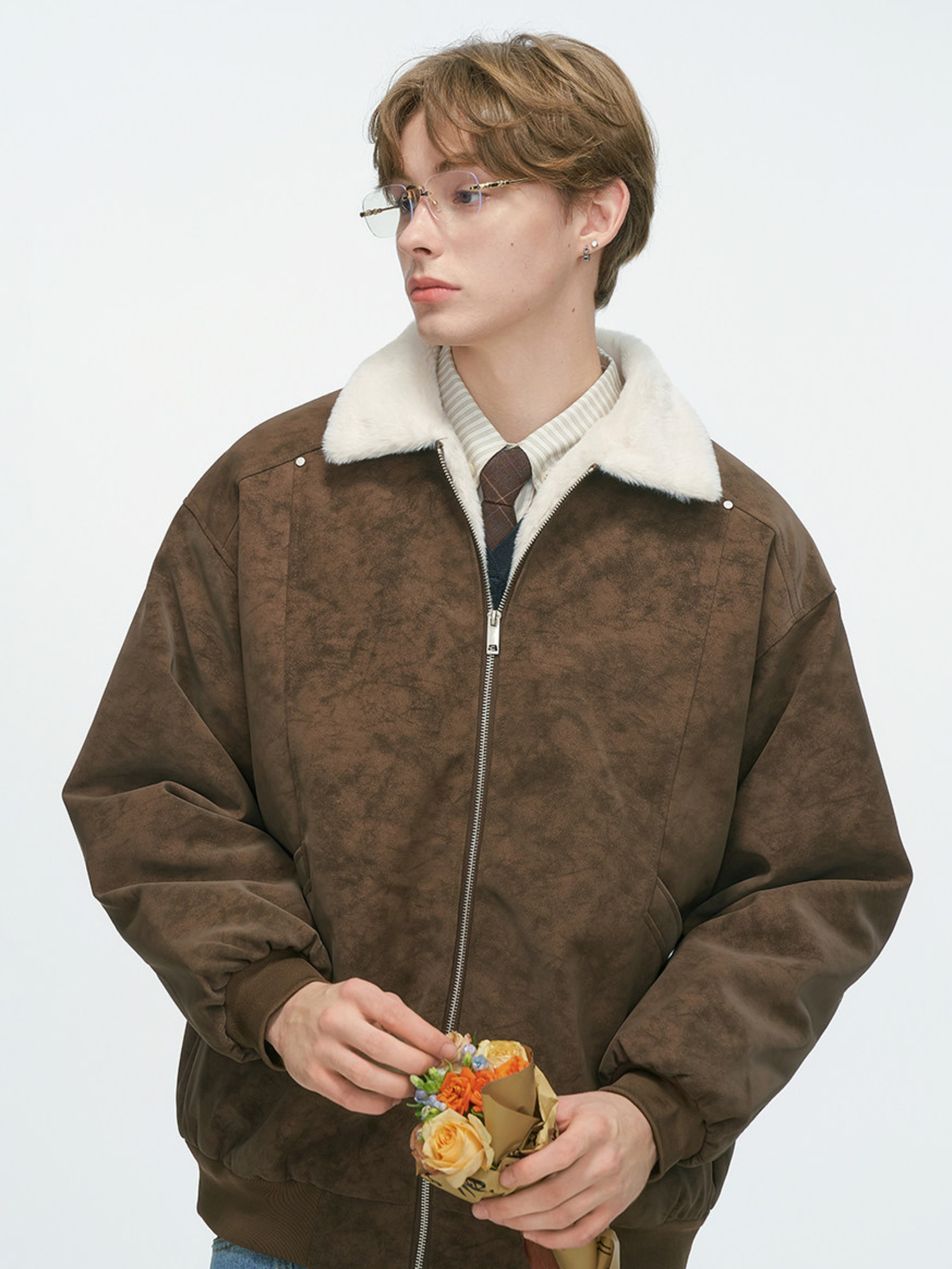 Ironpath - Men's Shearling-Lined PU Leather Insulated Jacket