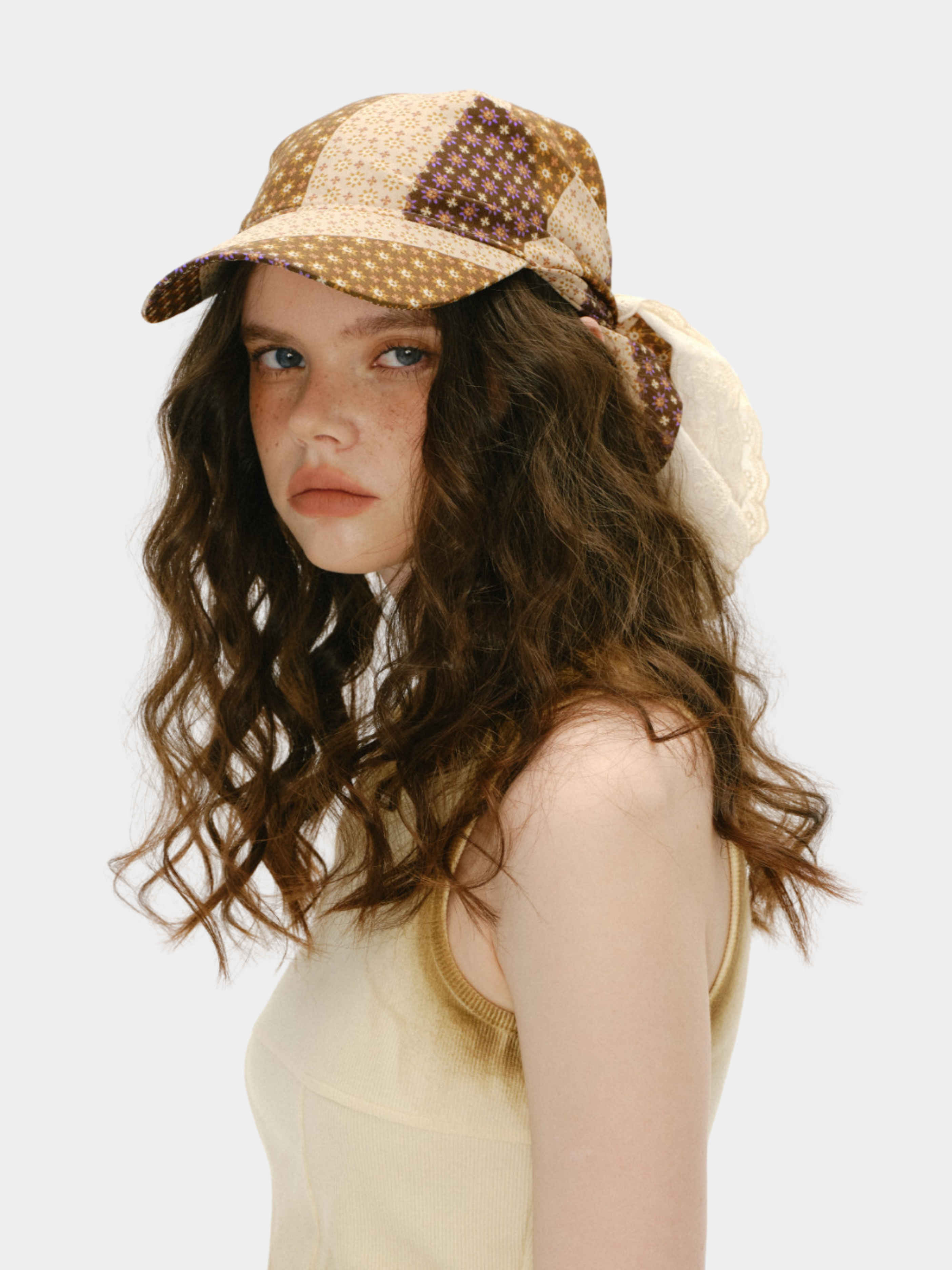 Driftstep - Patchwork Floral Sun Scarf Hat