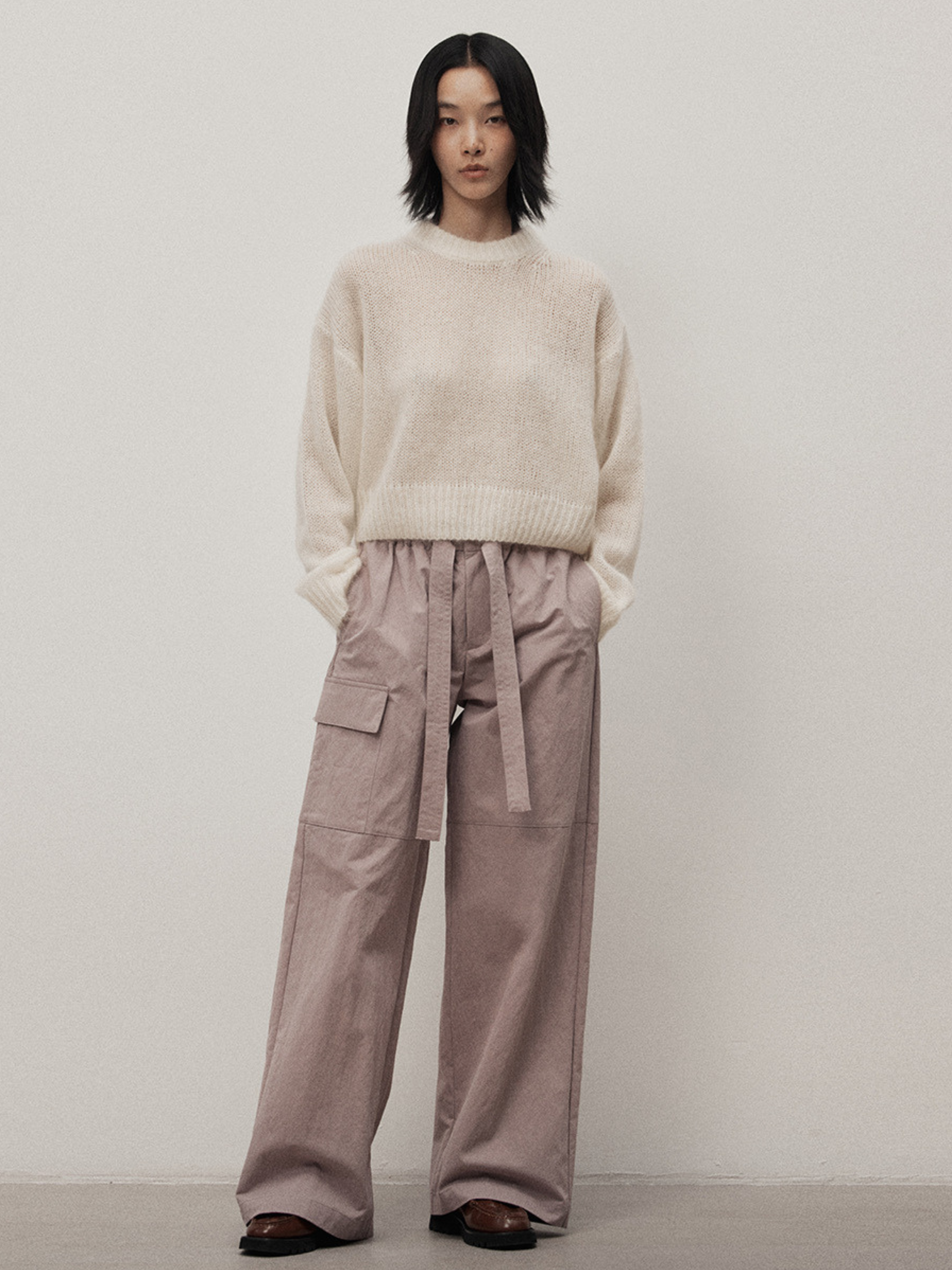 Ashzone - Women's Crewneck Wool & Mohair Pullover Sweater