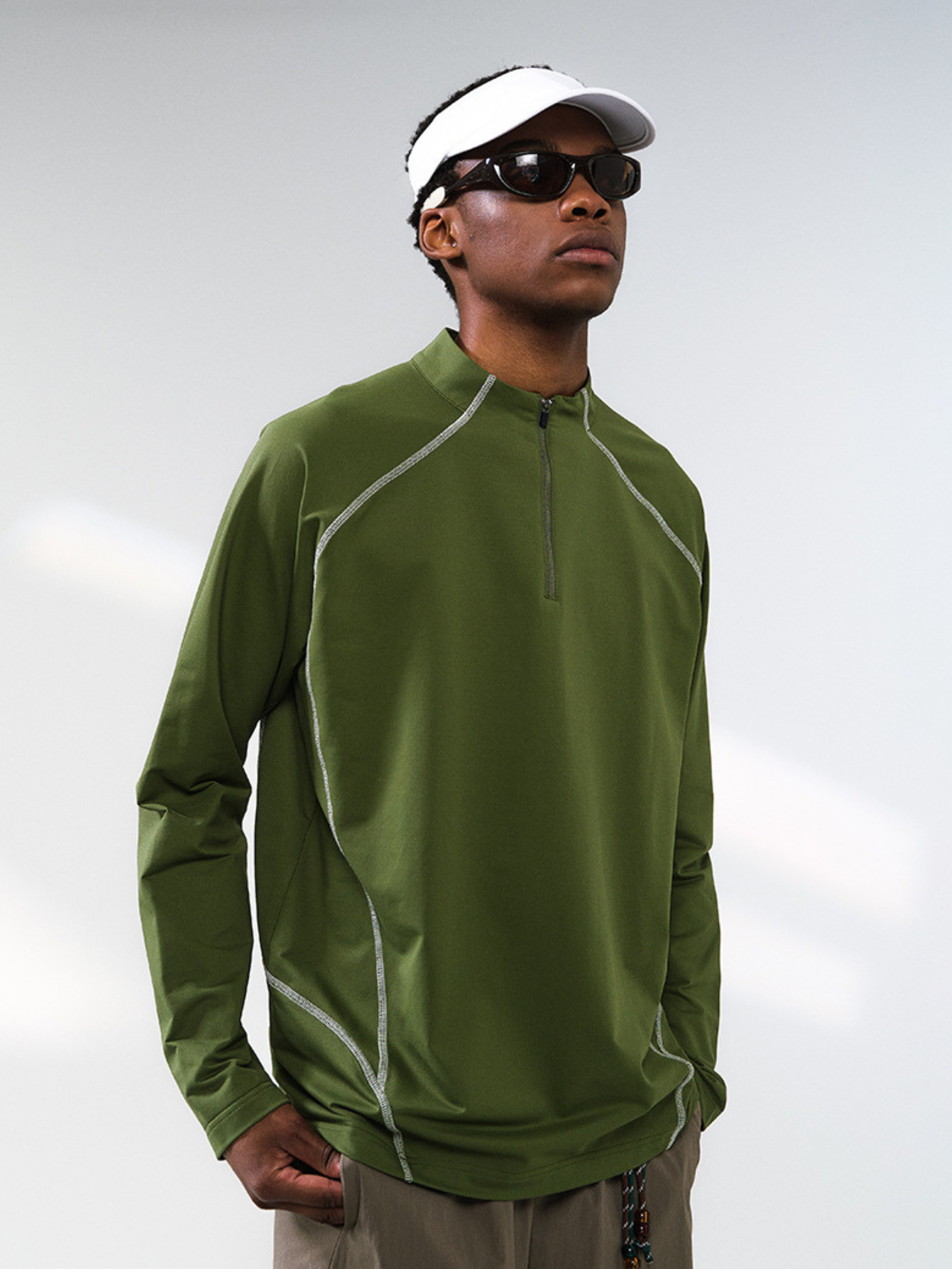 HeatCoat - Men's Windproof High-Neck Half-Zip Base Layer