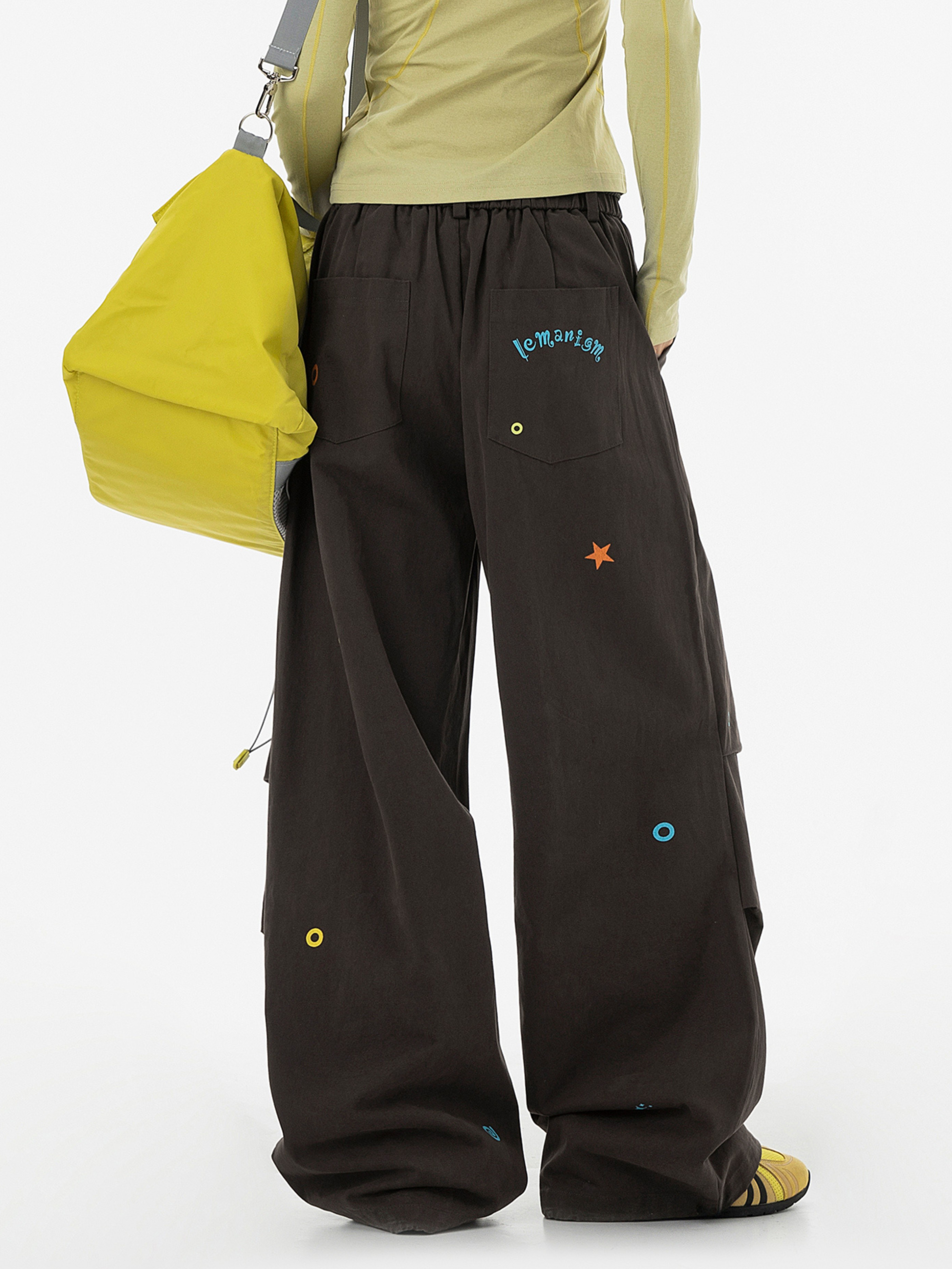 FrostTop - Women's Pure Cotton Straight-Leg Curved Pleat Paratrooper Pants