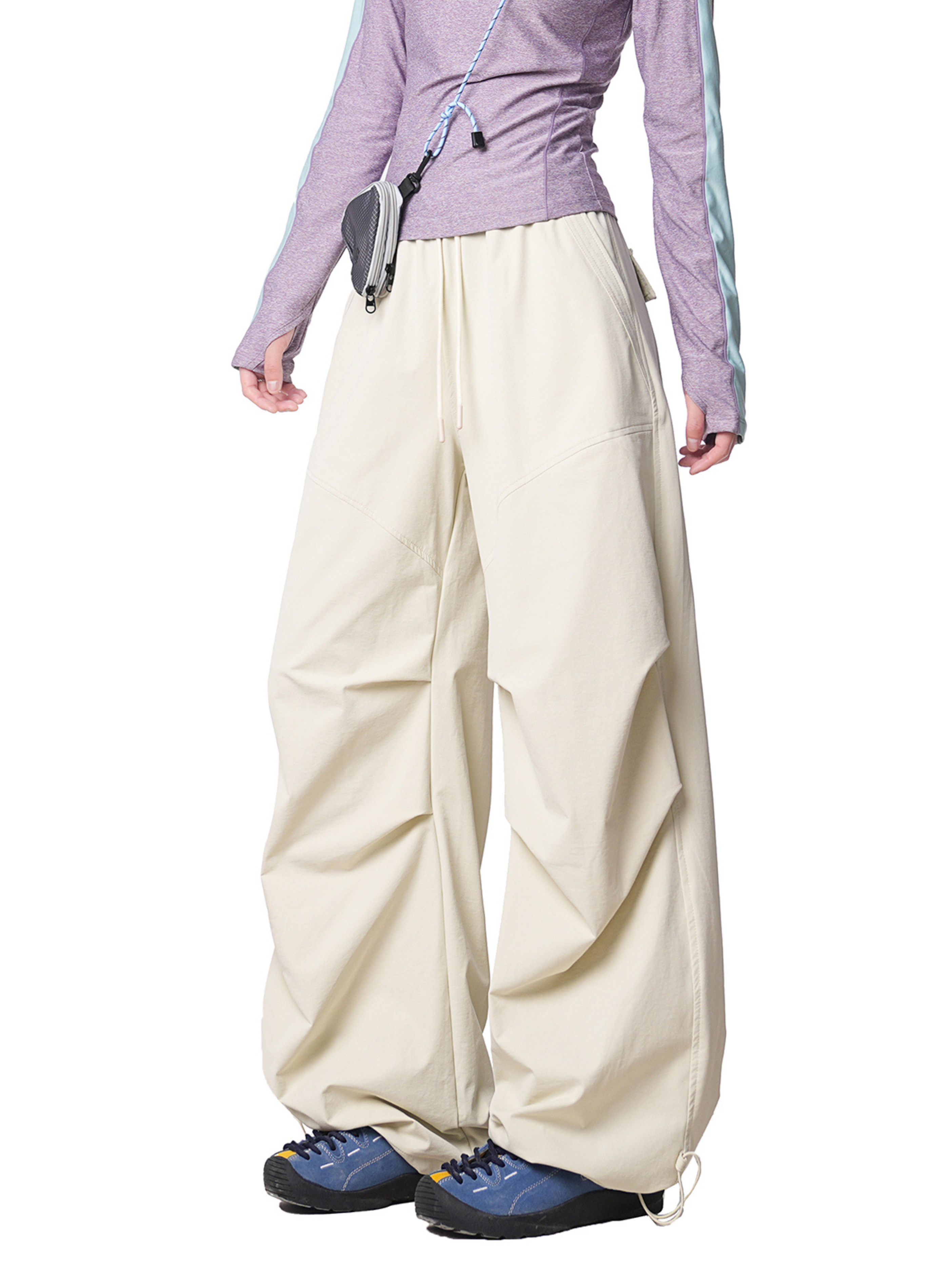 Backtrail - Unisex Wrinkled Straight-Leg Paratrooper Cargo Pants