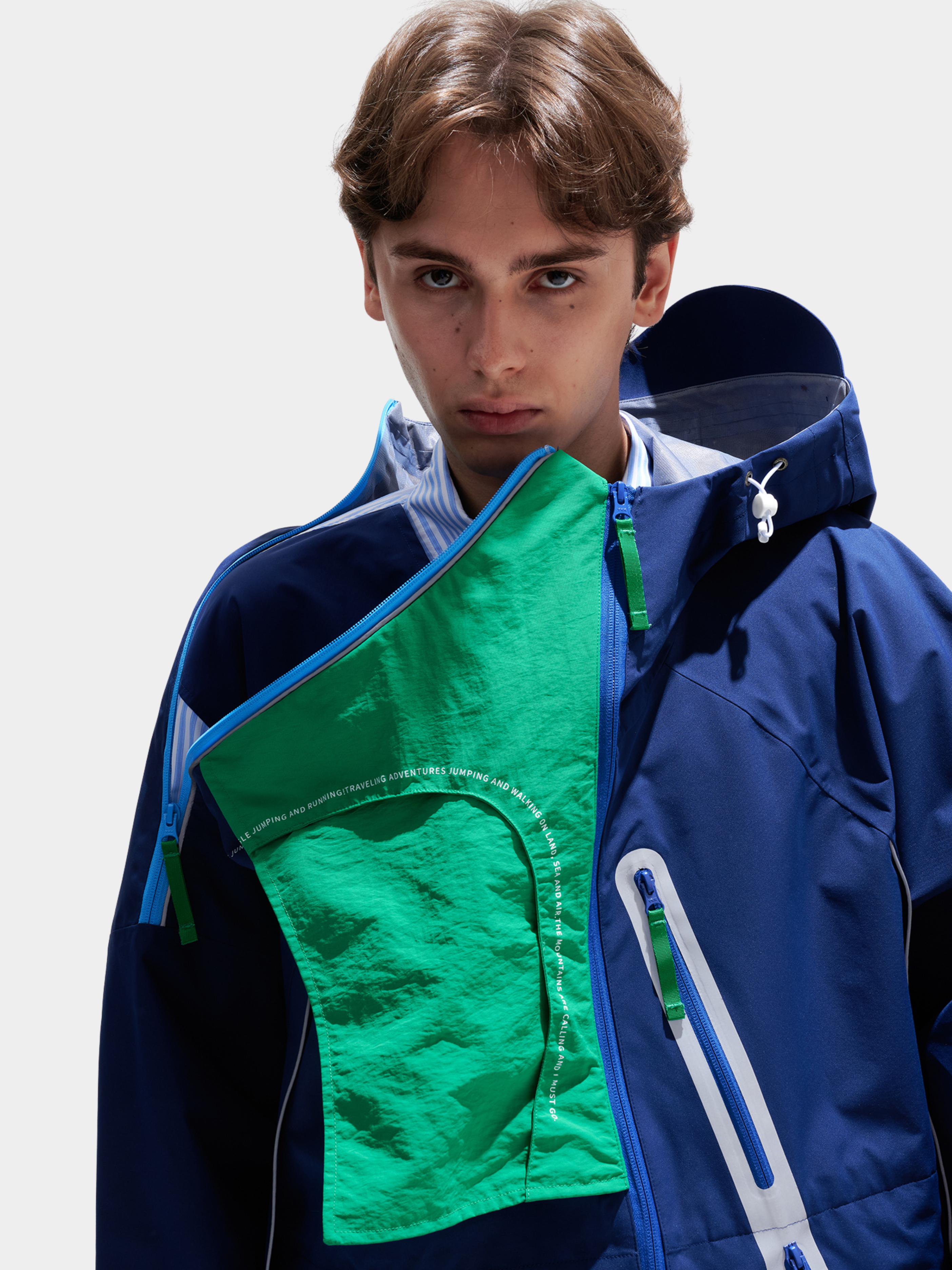 HeatGlove - Unisex Color-Block Layered-Hem Teflon® 3-Proof Jacket