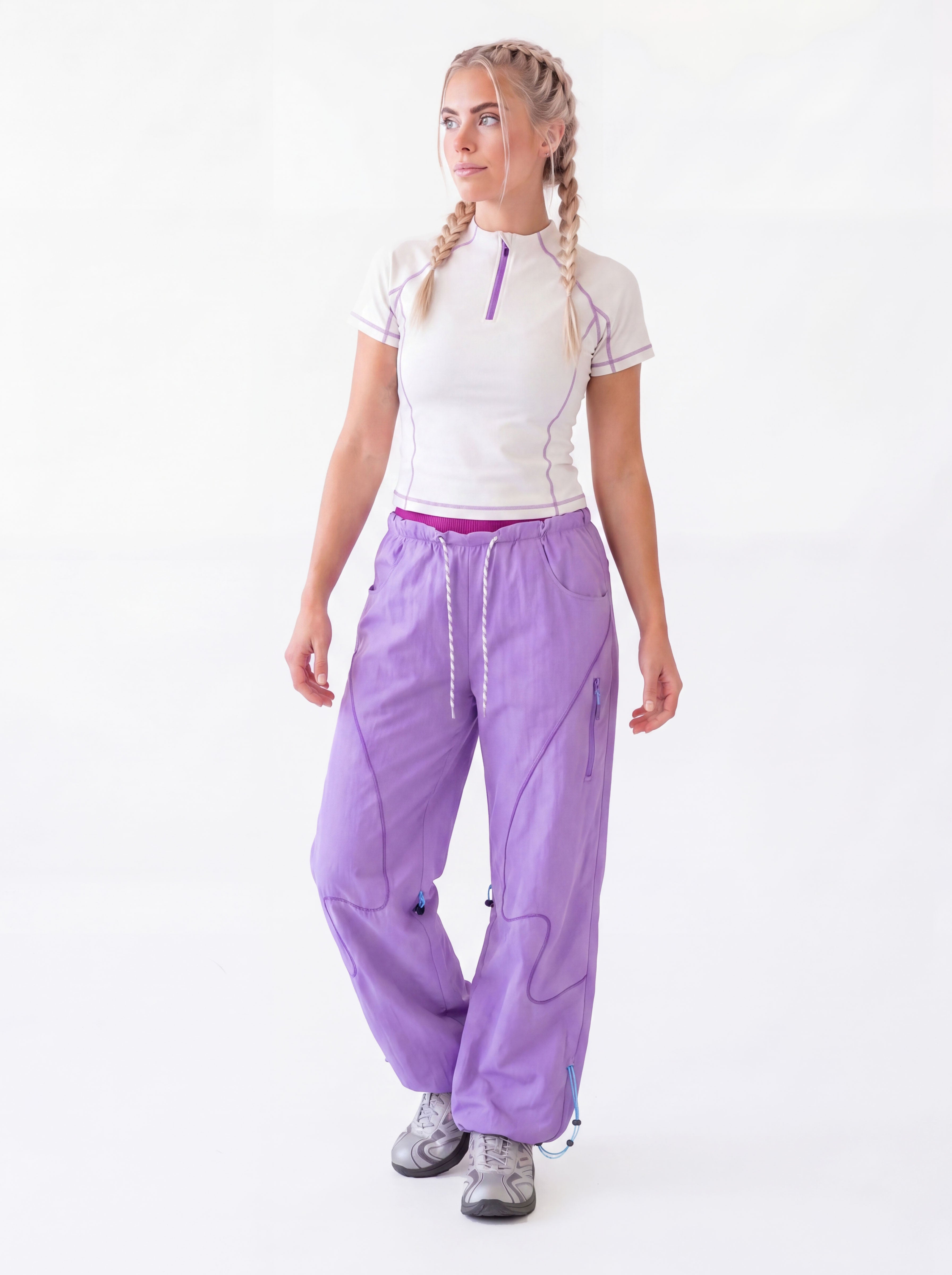 Bulwark - Women's Double-Waist Wide-Leg Parachute Pants