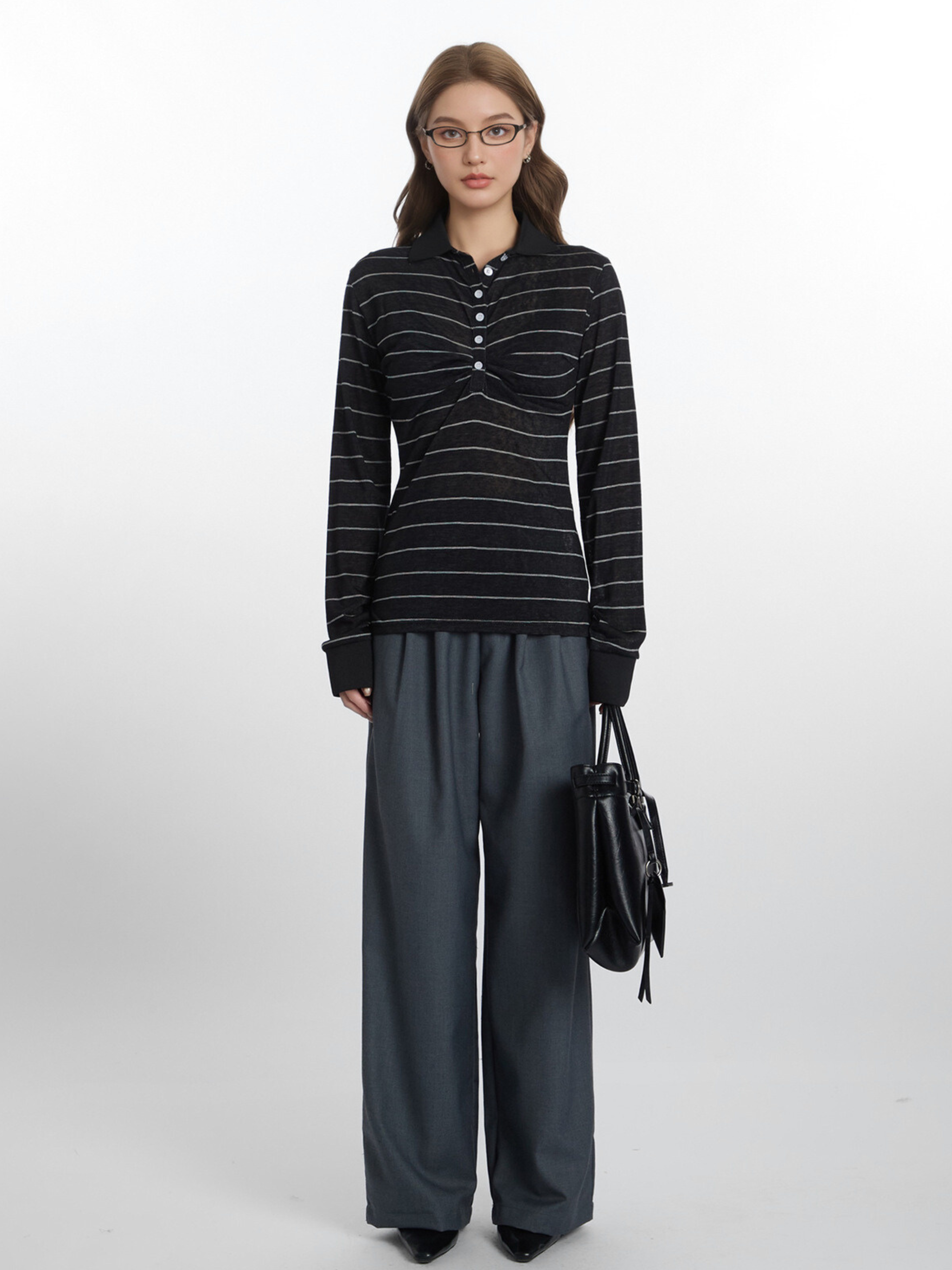Ironwhisper - Women's Slim-Fit Long Sleeve Polo Shirt