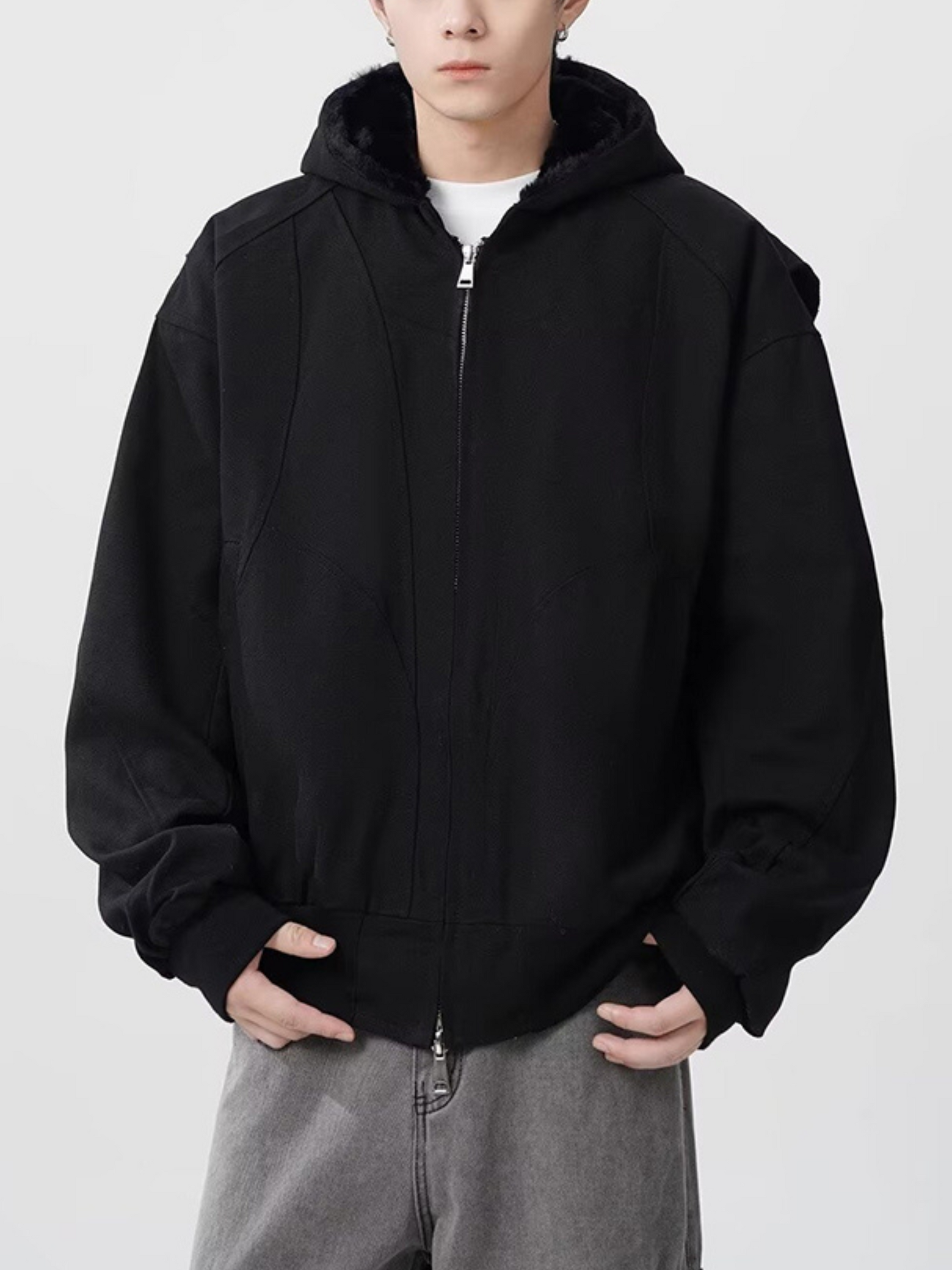DryBag - Men's Fleece-Lined Thick Sweatshirt Jacket GONGGAR SPORTS