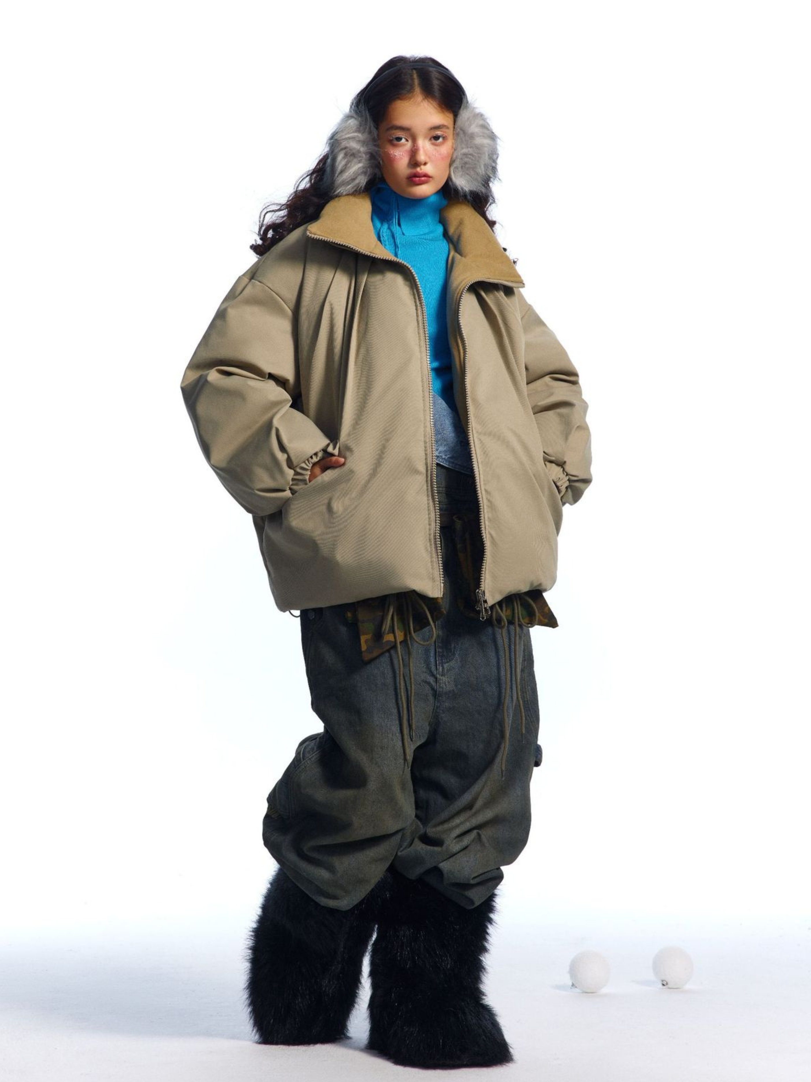 ShadowNest - Women's Oversized Stand Collar Padded Jacket
