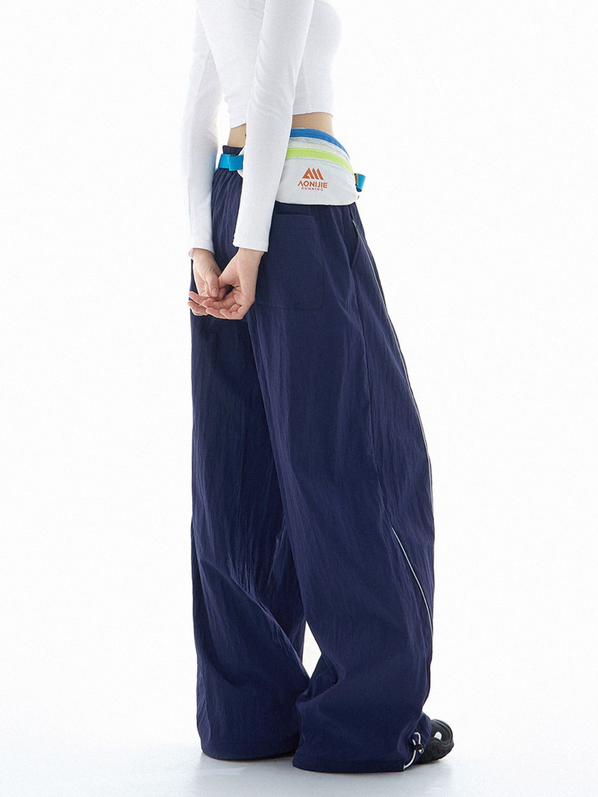 Shadetrek - Unisex Lightweight & Reflective Color-Block Wide-Leg Pants