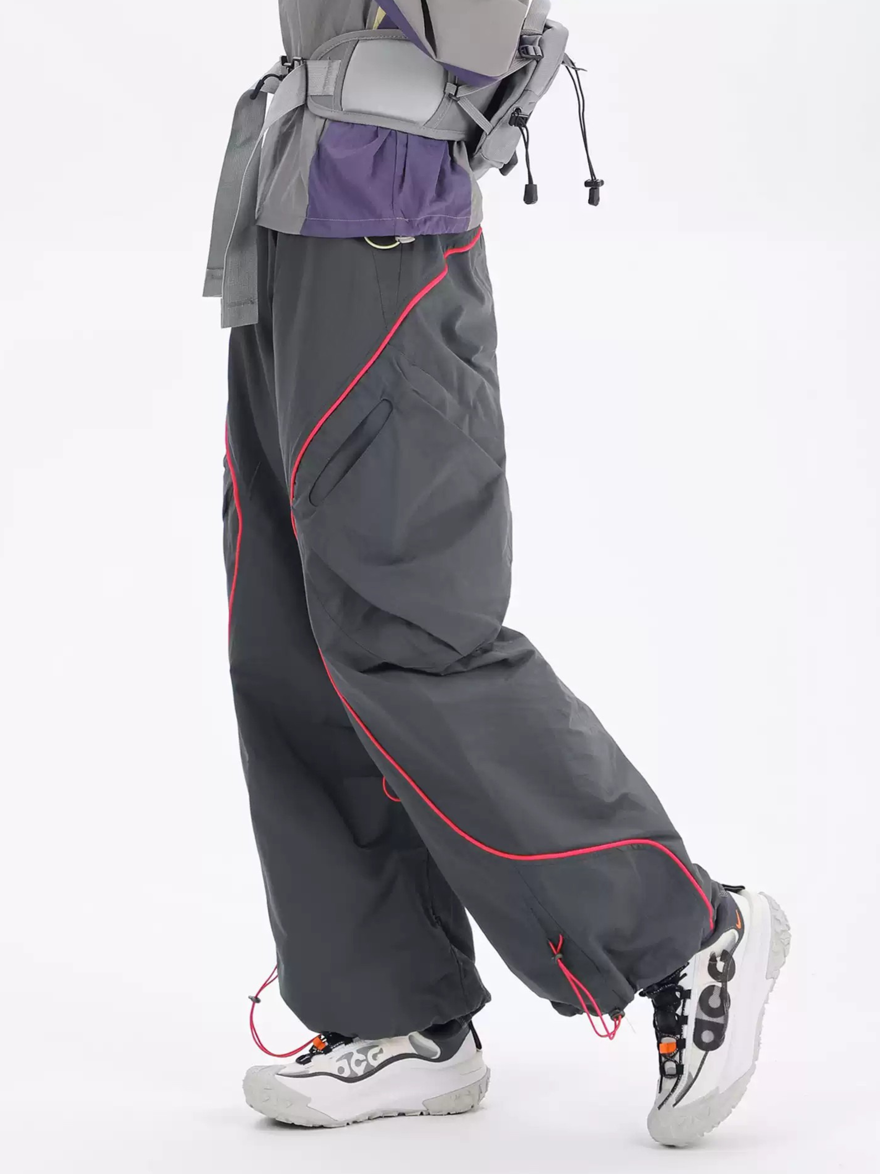 Moonshine - Women's Lightweight Elastic Waist Curved Panel Cargo Pants