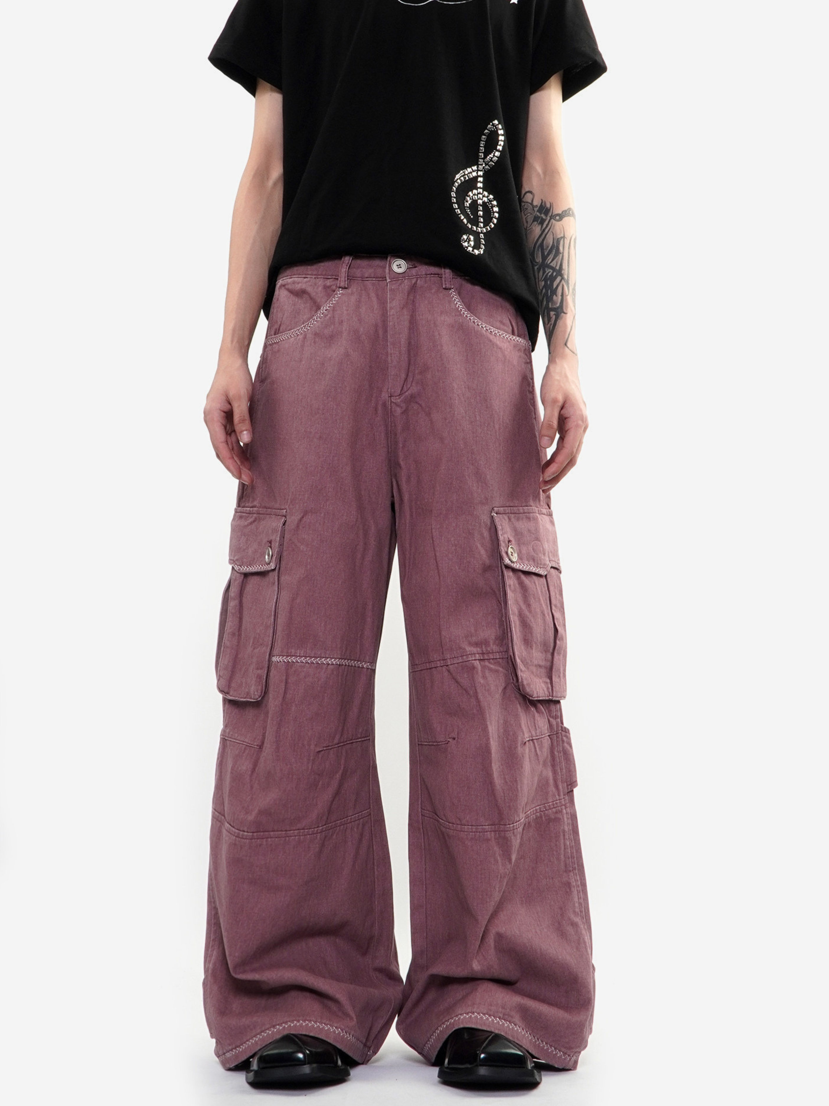 ThornView - Women's Multi-Pocket Washed Cargo Pants