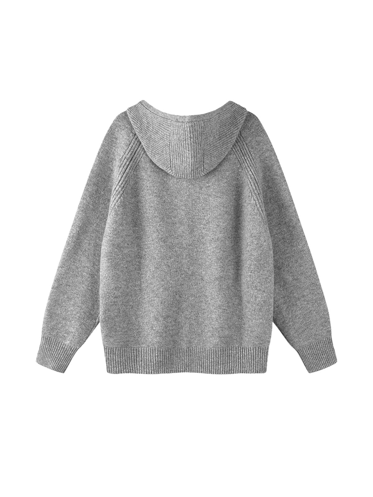 FrostDen - Unisex Wool-Blend Double-Zip Hooded Sweater