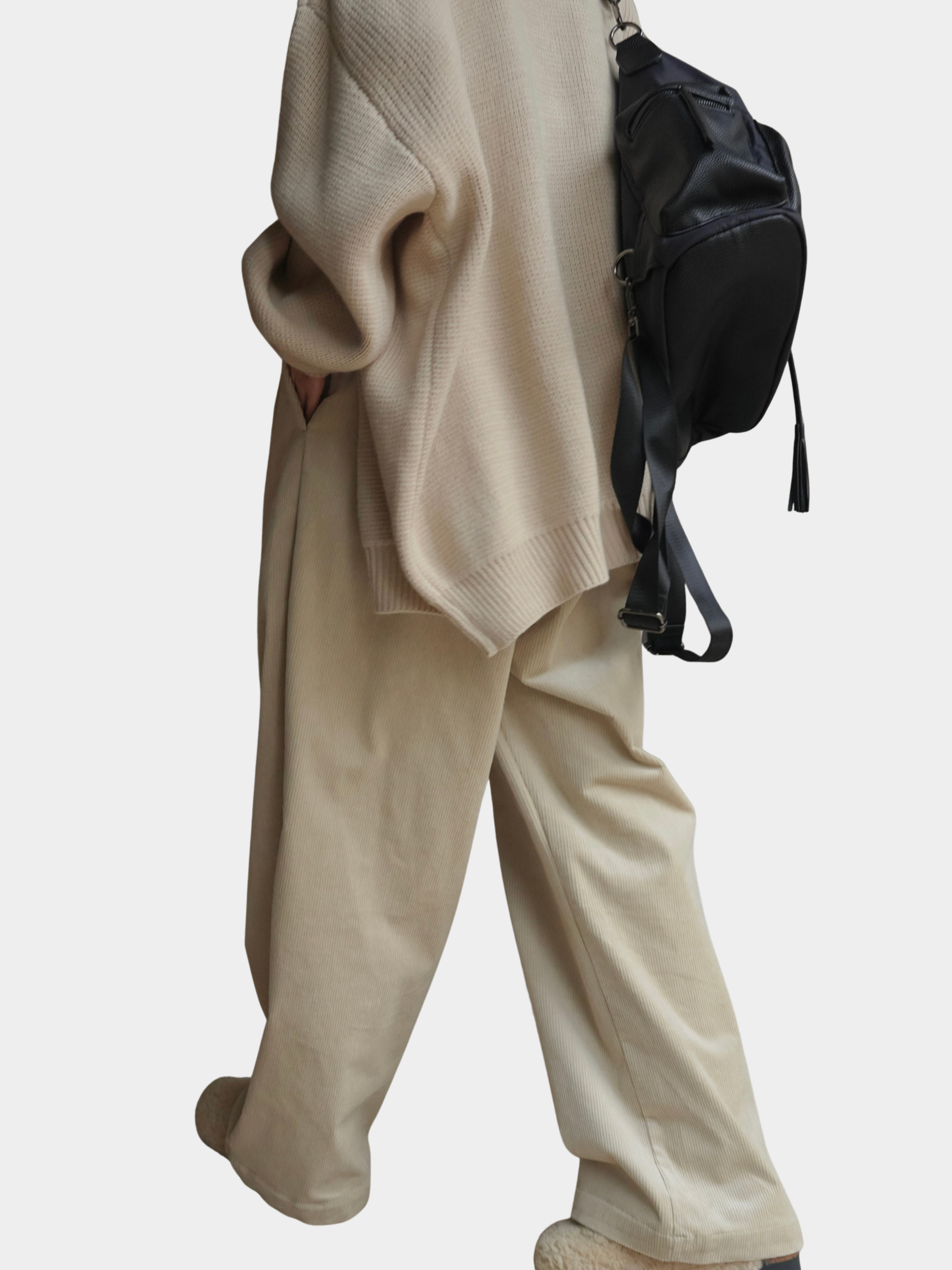 Alpine - Women's Corduroy Wide-Leg Straight Pants