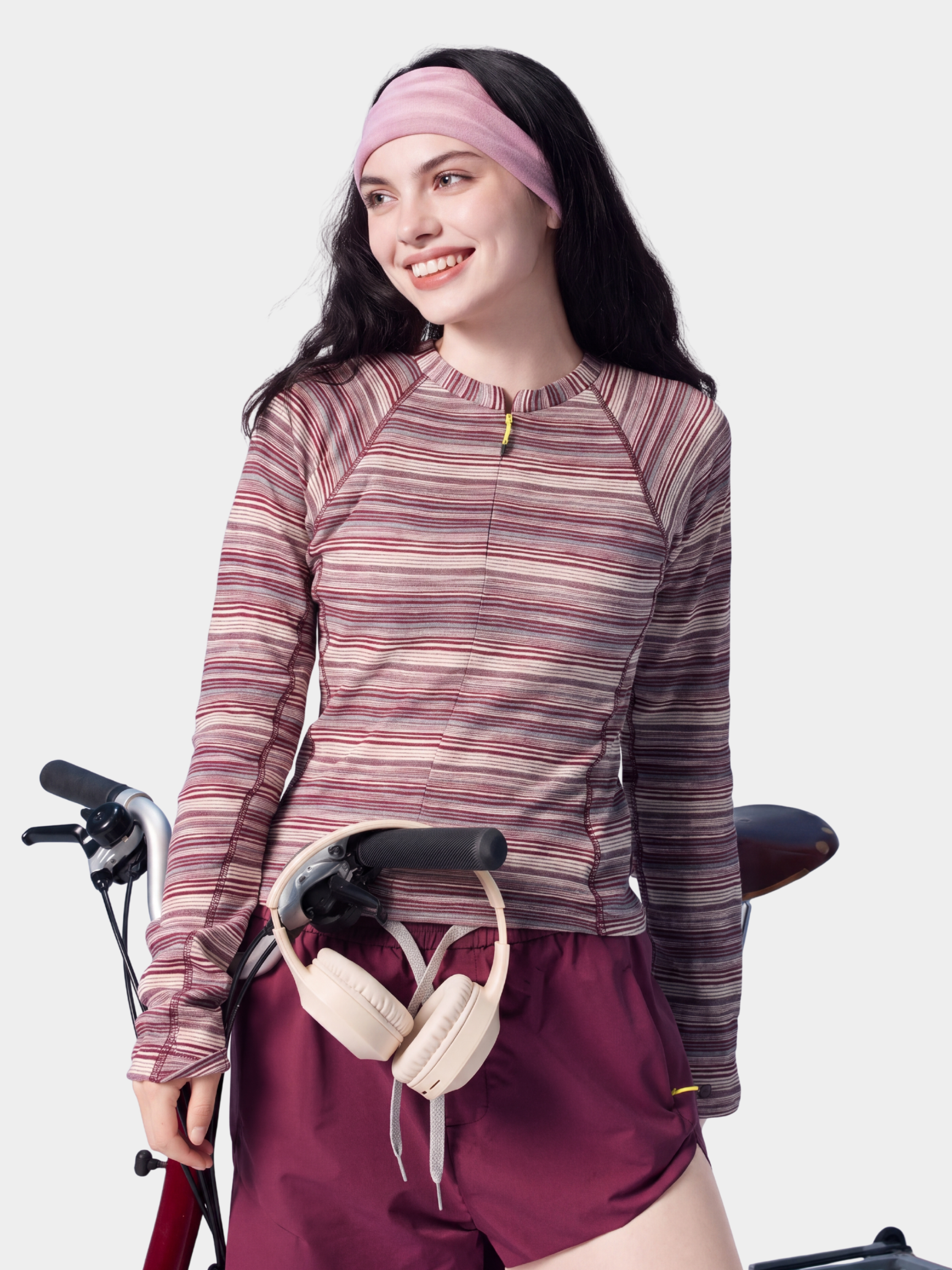 FitDrift - Women's Soft Breathable Slim-Fit Striped T-Shirt