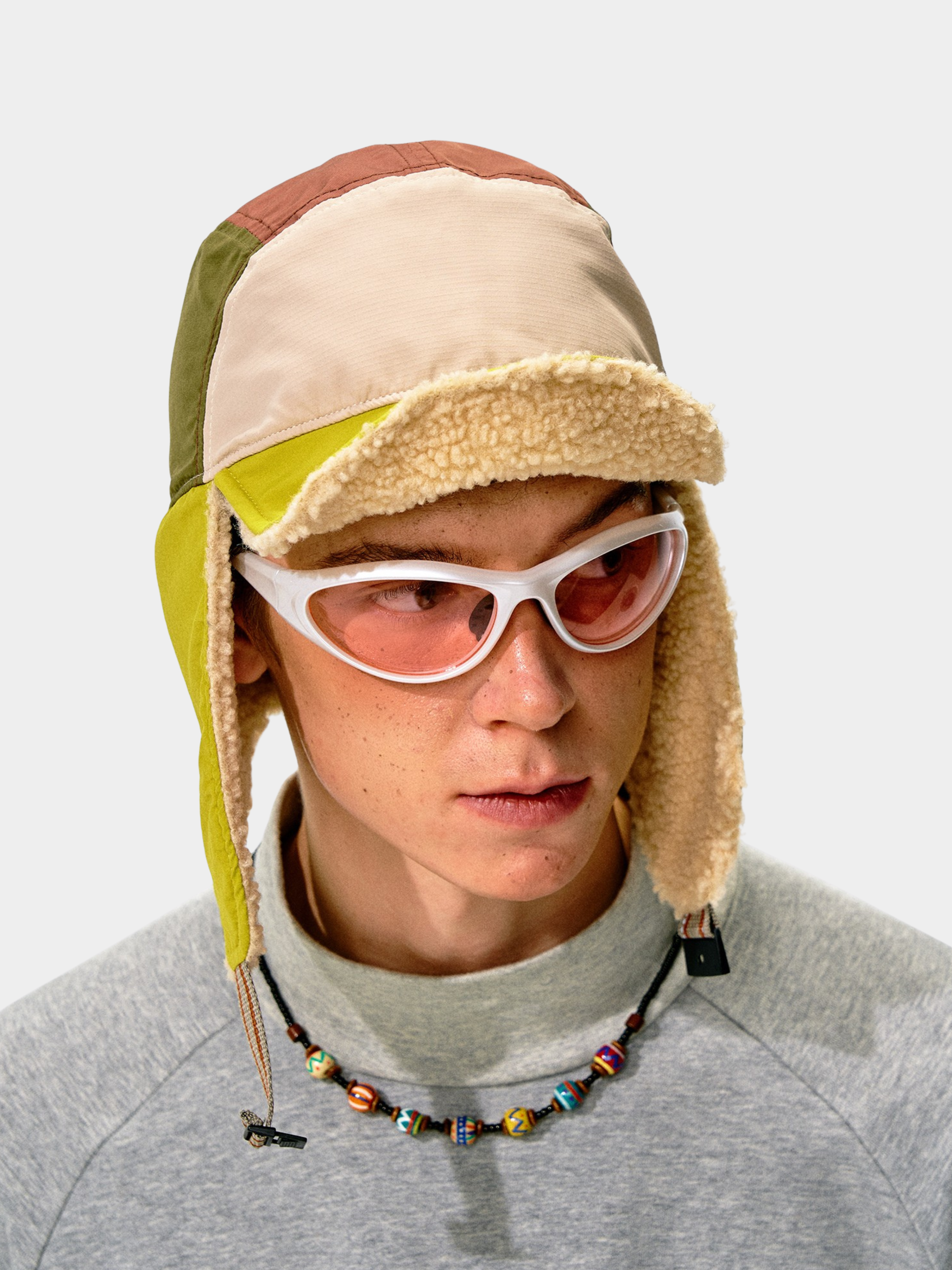 Moonlark - Colorblock Extra Warmth Sherpa-Lined Earflap Hat