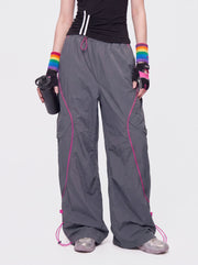 Moonshine - Women's Lightweight Elastic Waist Curved Panel Cargo Pants