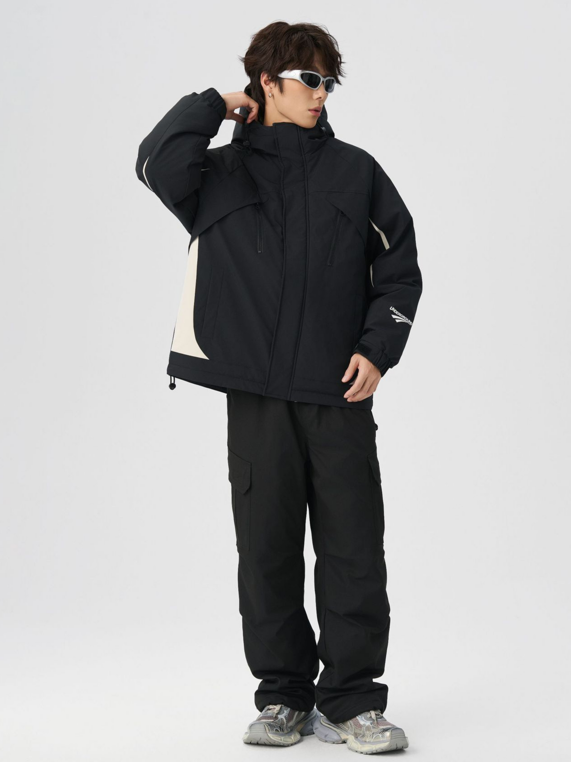 BluffPort - Unisex 90% White Duck Down Oversized Hooded Down Jacket GONGGAR SPORTS