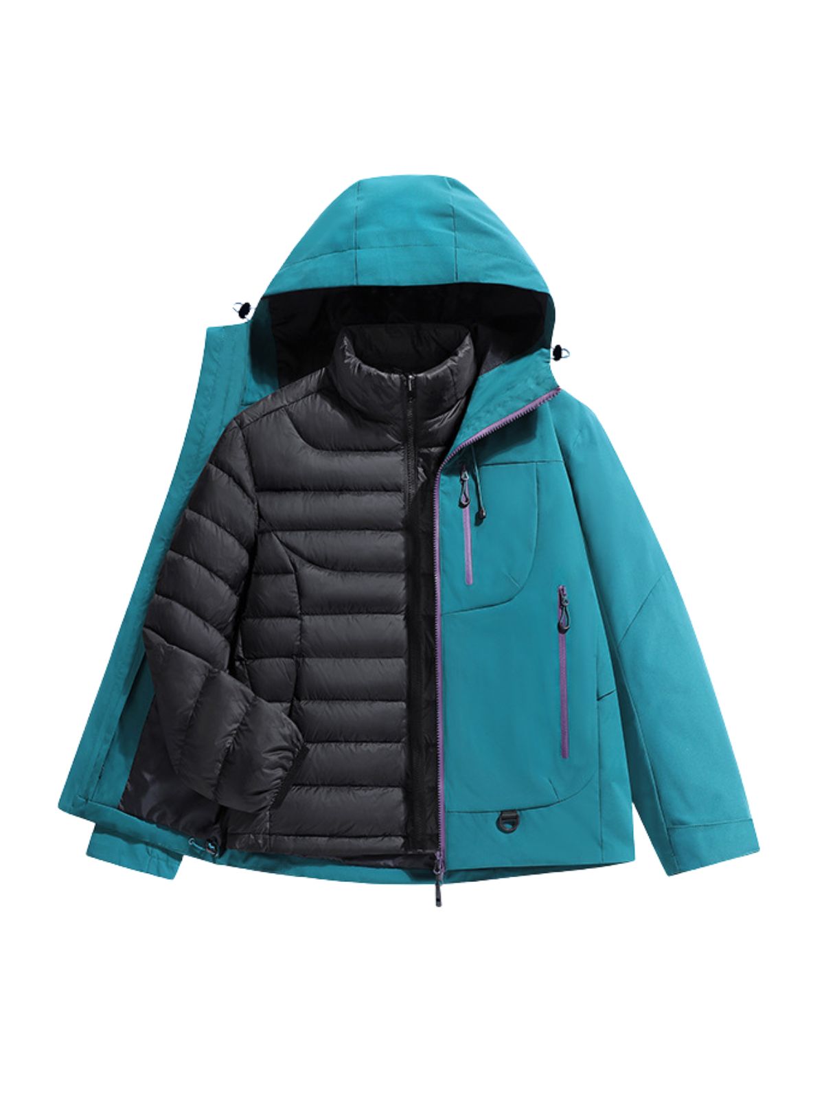 FernNest - Unisex 3-in-1 Waterproof Down Insulated Outdoor Jacket