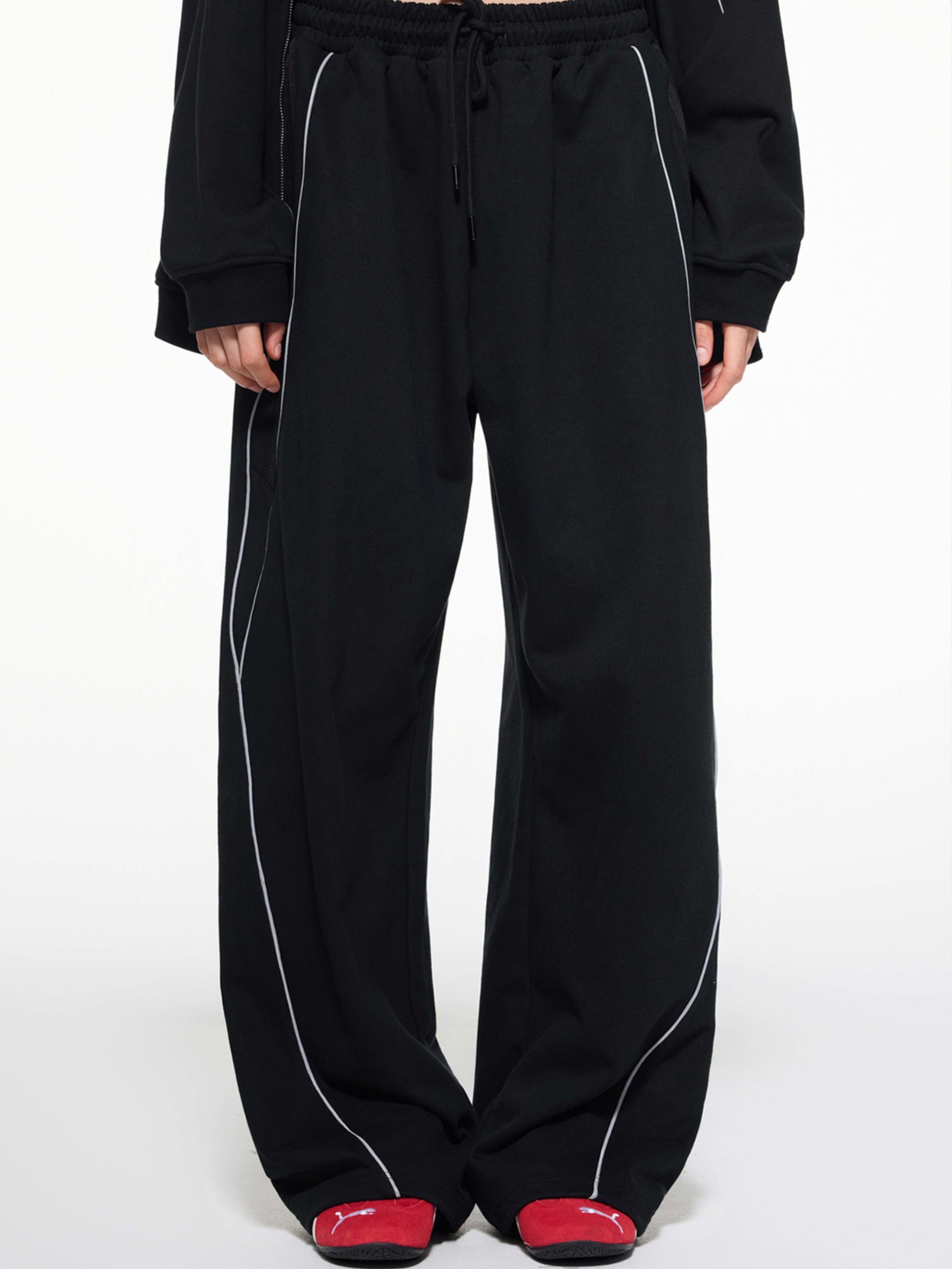 Thunderclaw - Reflective Stripe Straight-Leg Jogger Pants