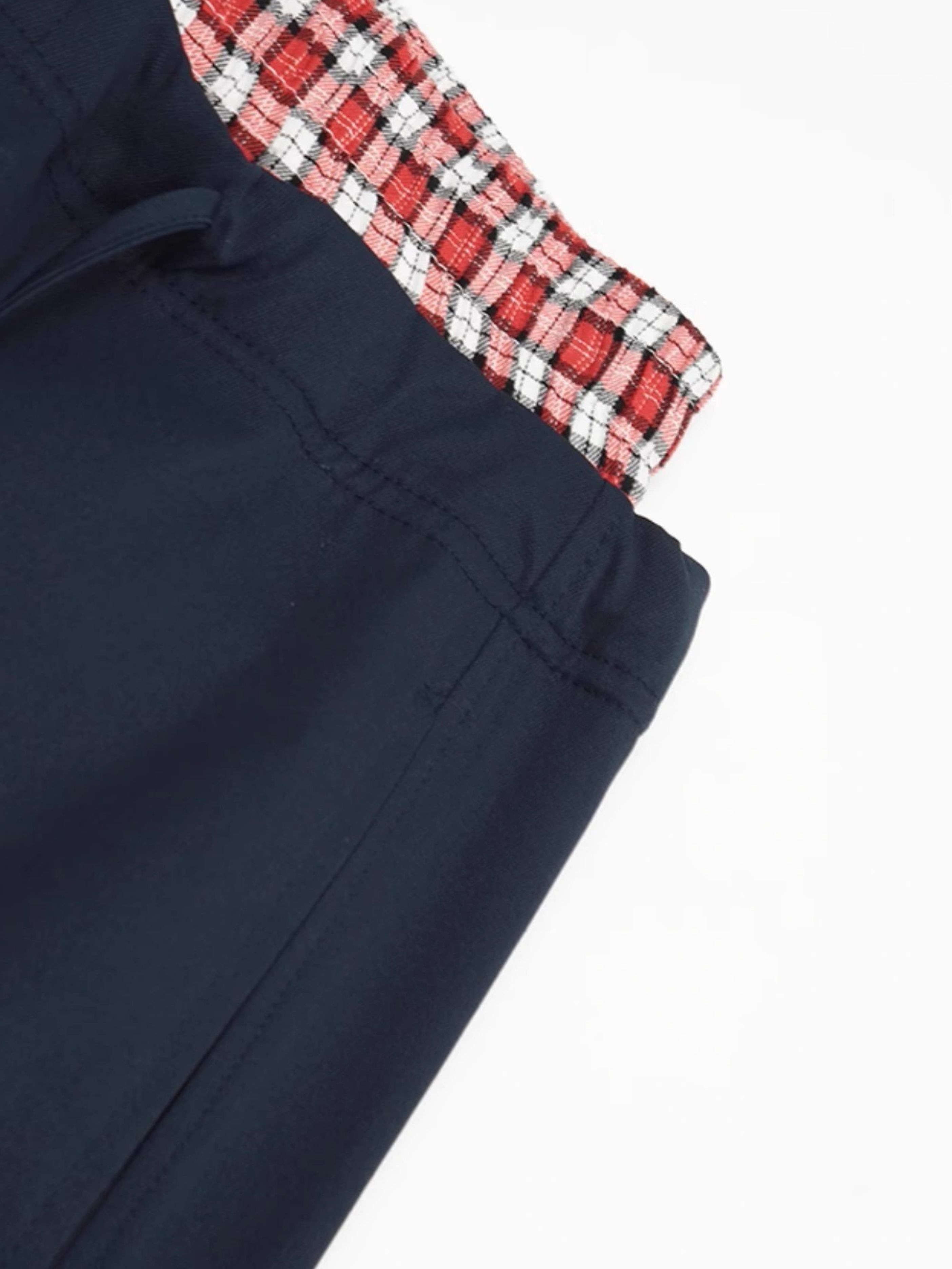 StoneTote - Women's Color-Block Checkered Drawstring Work Pants