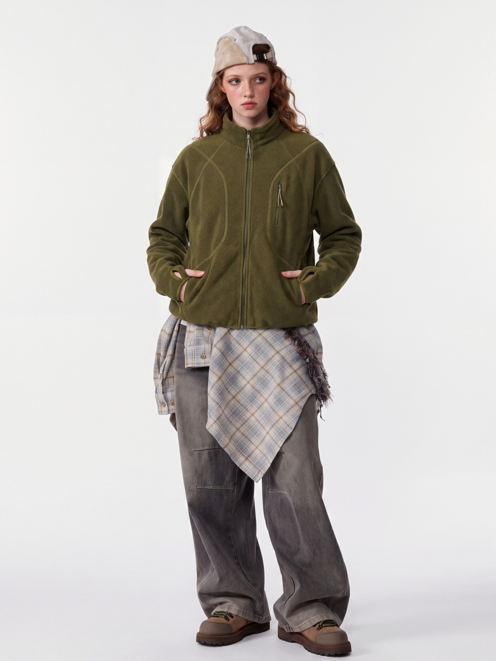 Drake - Unisex Honeycomb Thermal Zip-Up Sweatshirt