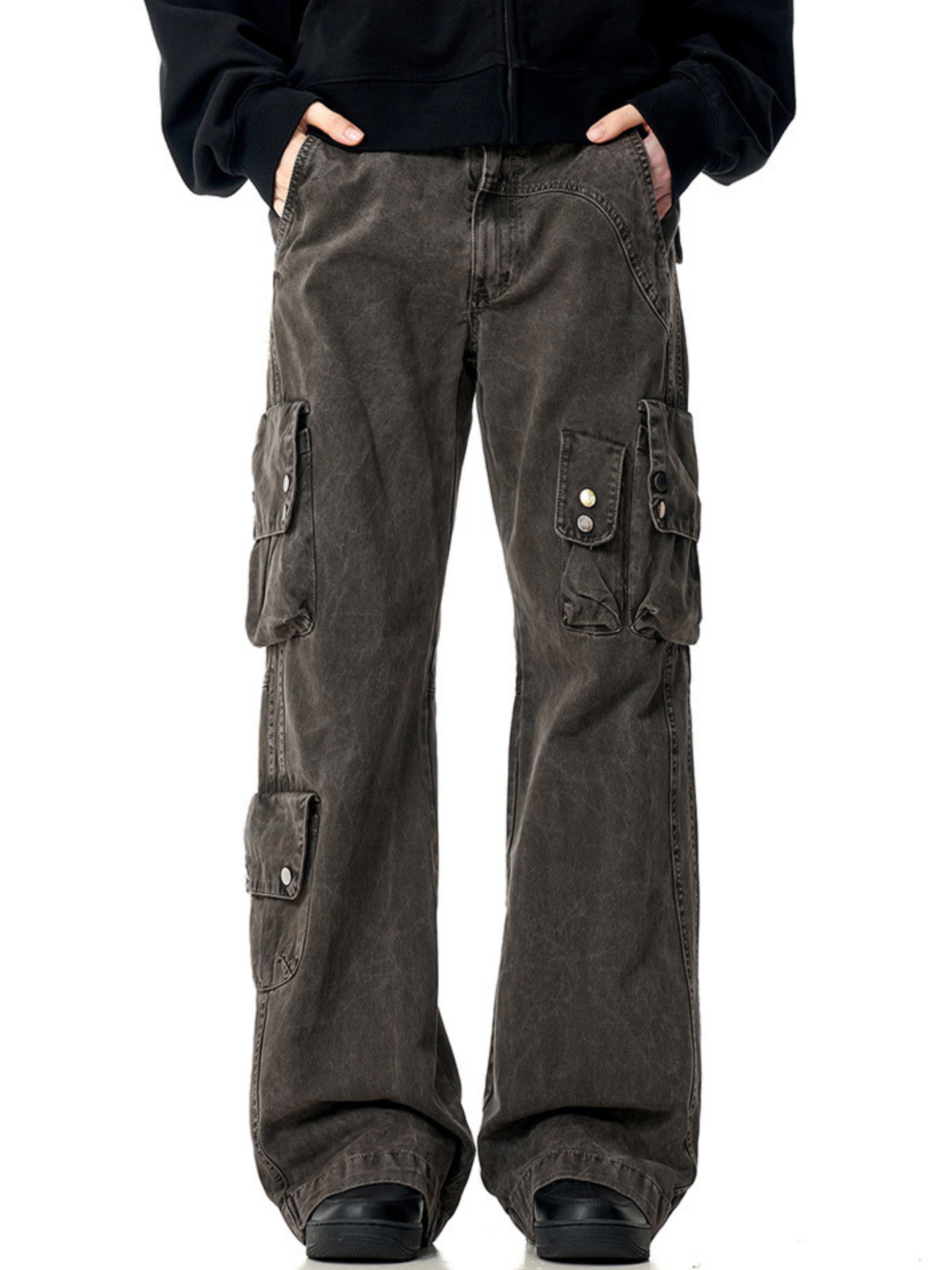 FoxLine - Unisex American Multi-Pocket Cargo Pants GONGGAR SPORTS