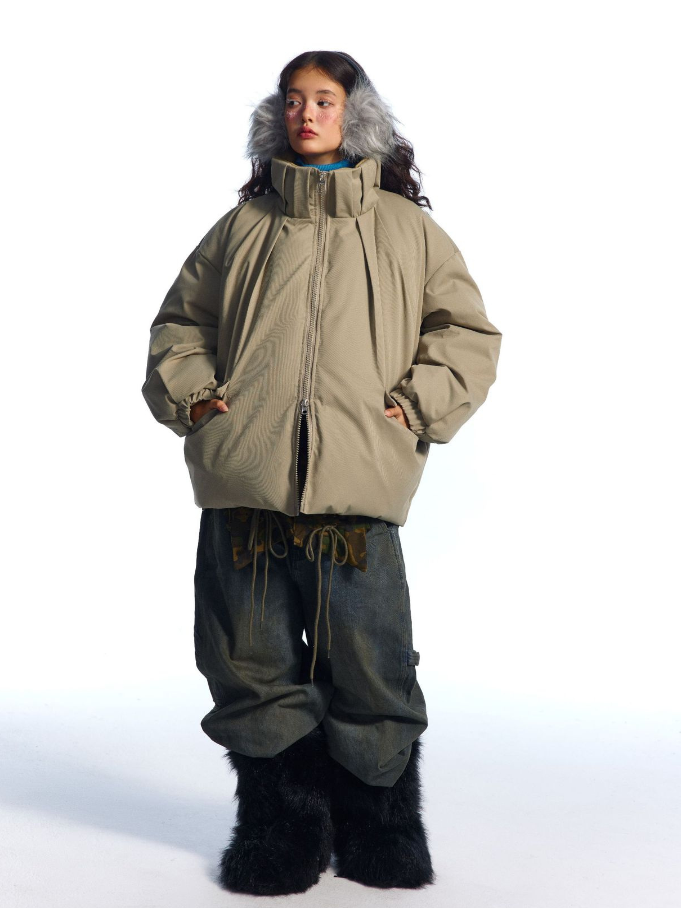 ShadowNest - Women's Oversized Stand Collar Padded Jacket