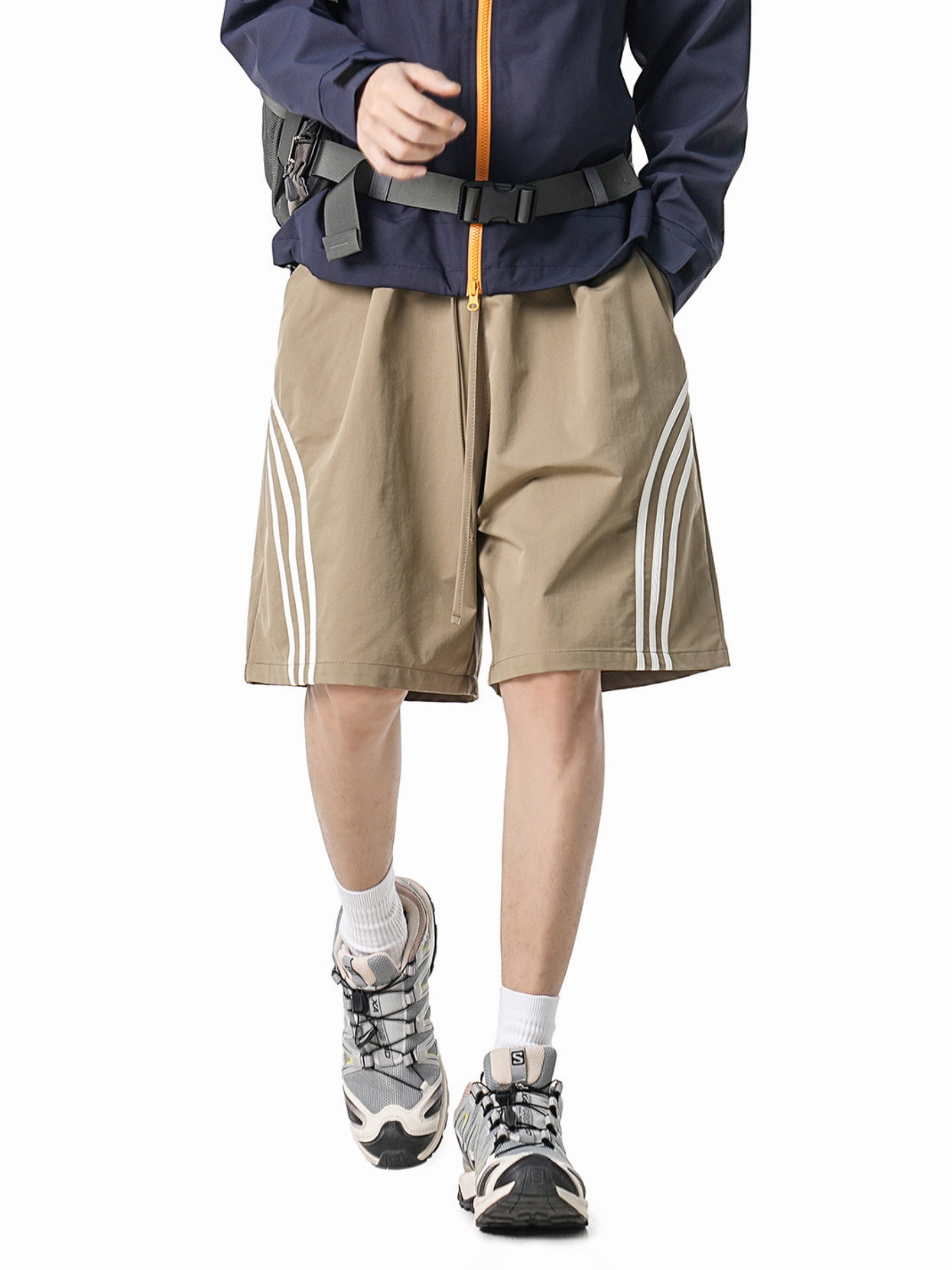 Plackart - triped Lightweight Breathable Shorts – GONGGAR SPORTS