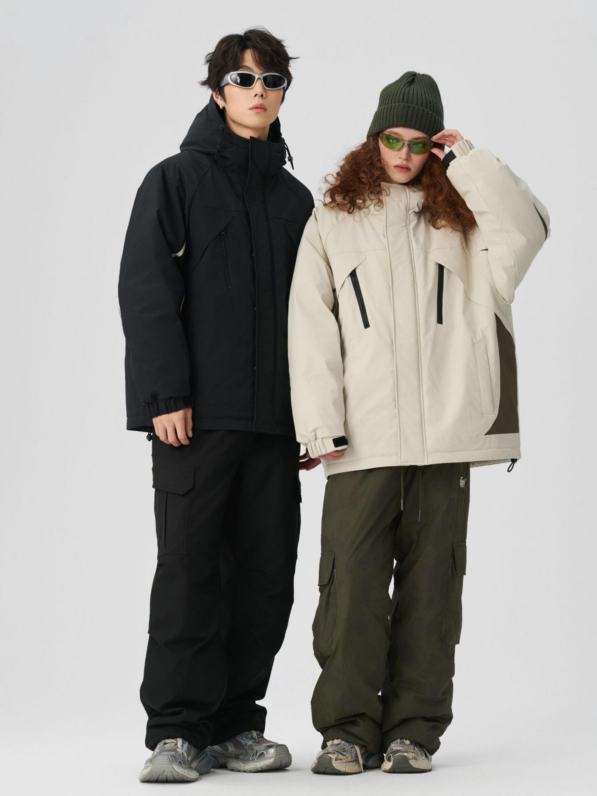 BluffPort - Unisex 90% White Duck Down Oversized Hooded Down Jacket GONGGAR SPORTS