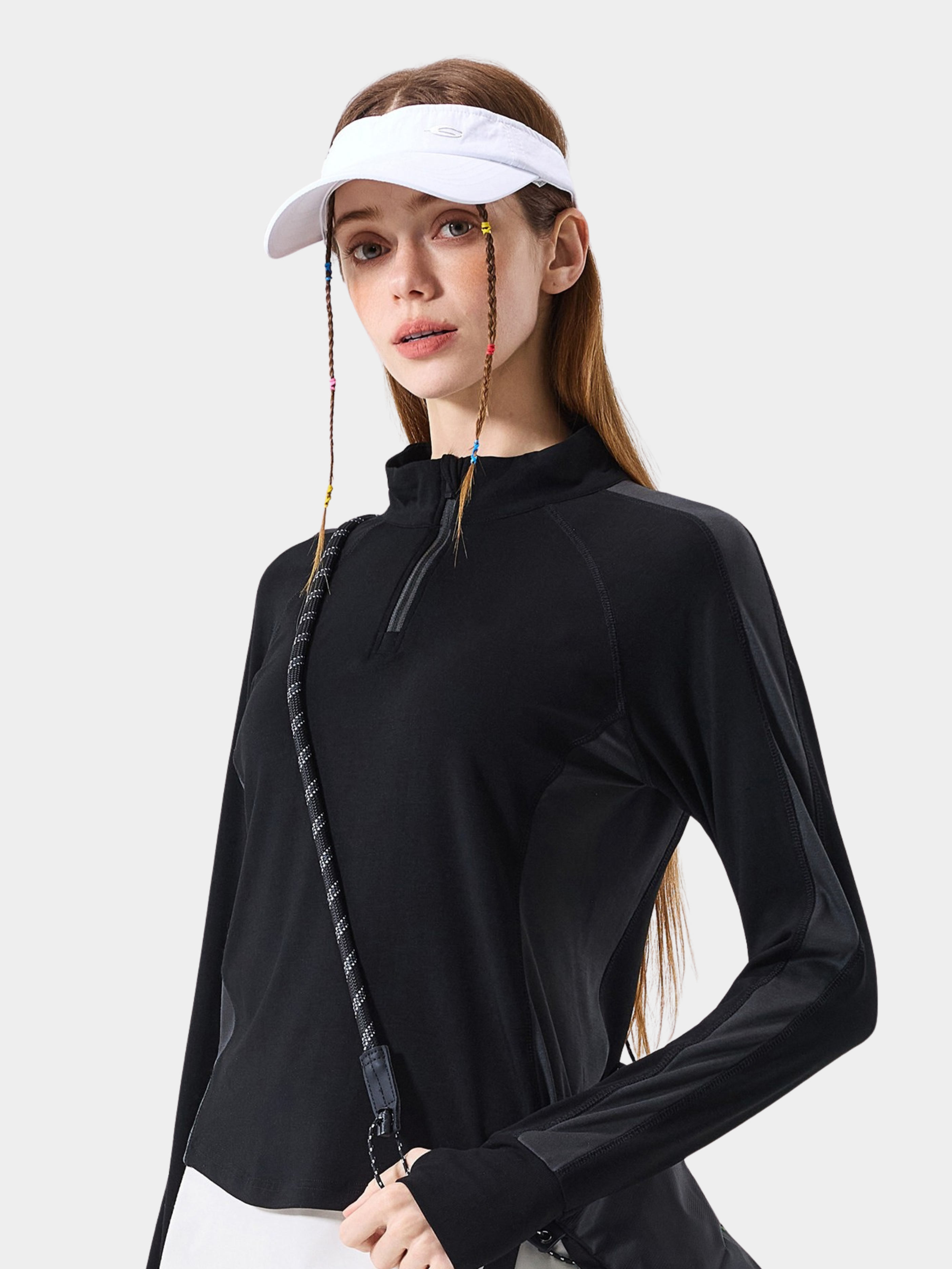 VentAir - Women's Quick-Dry Half-Zip Contrast Performance Top