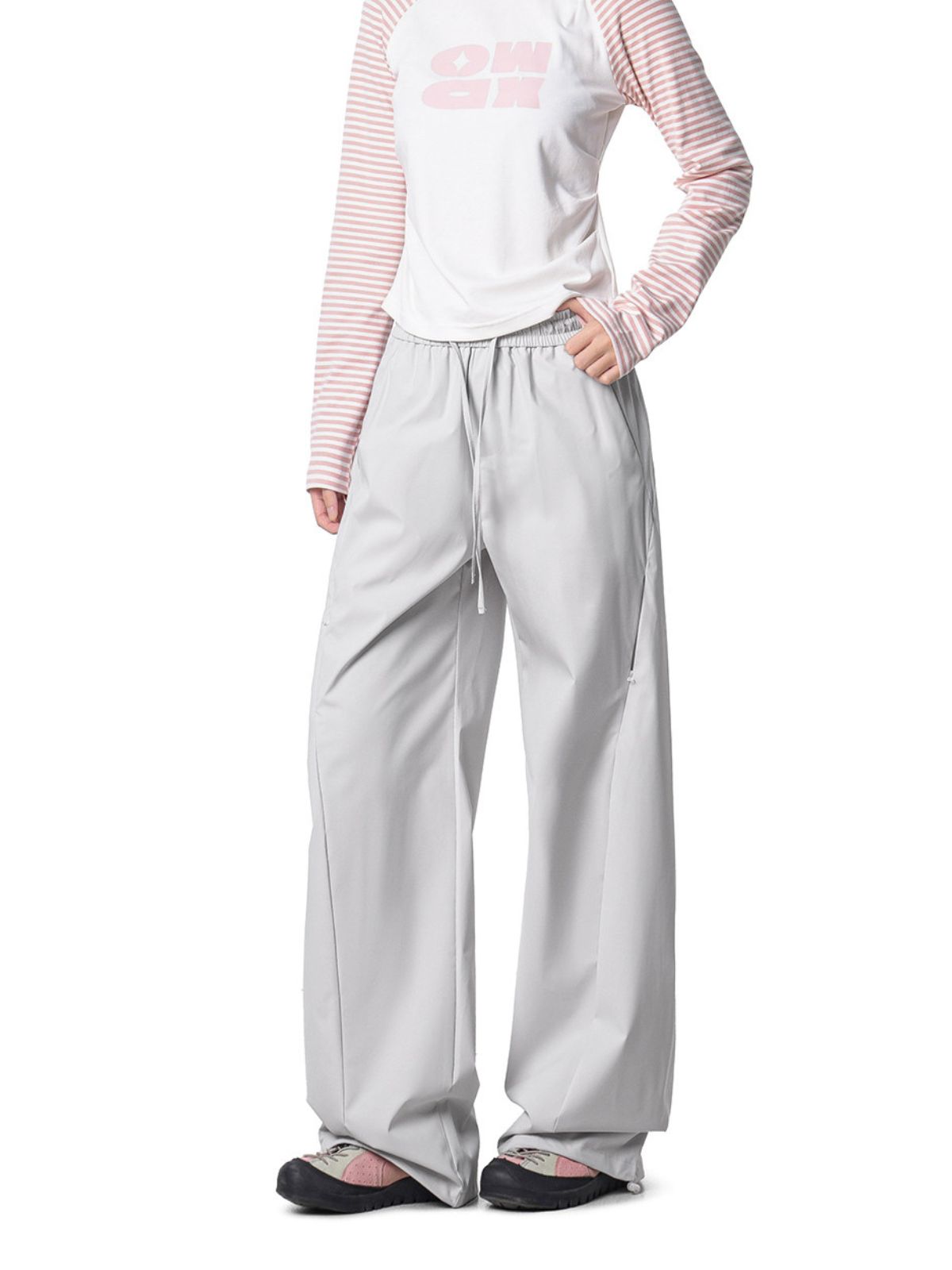 Gusttrek - Geometric Seam Relaxed Straight-Leg Pants