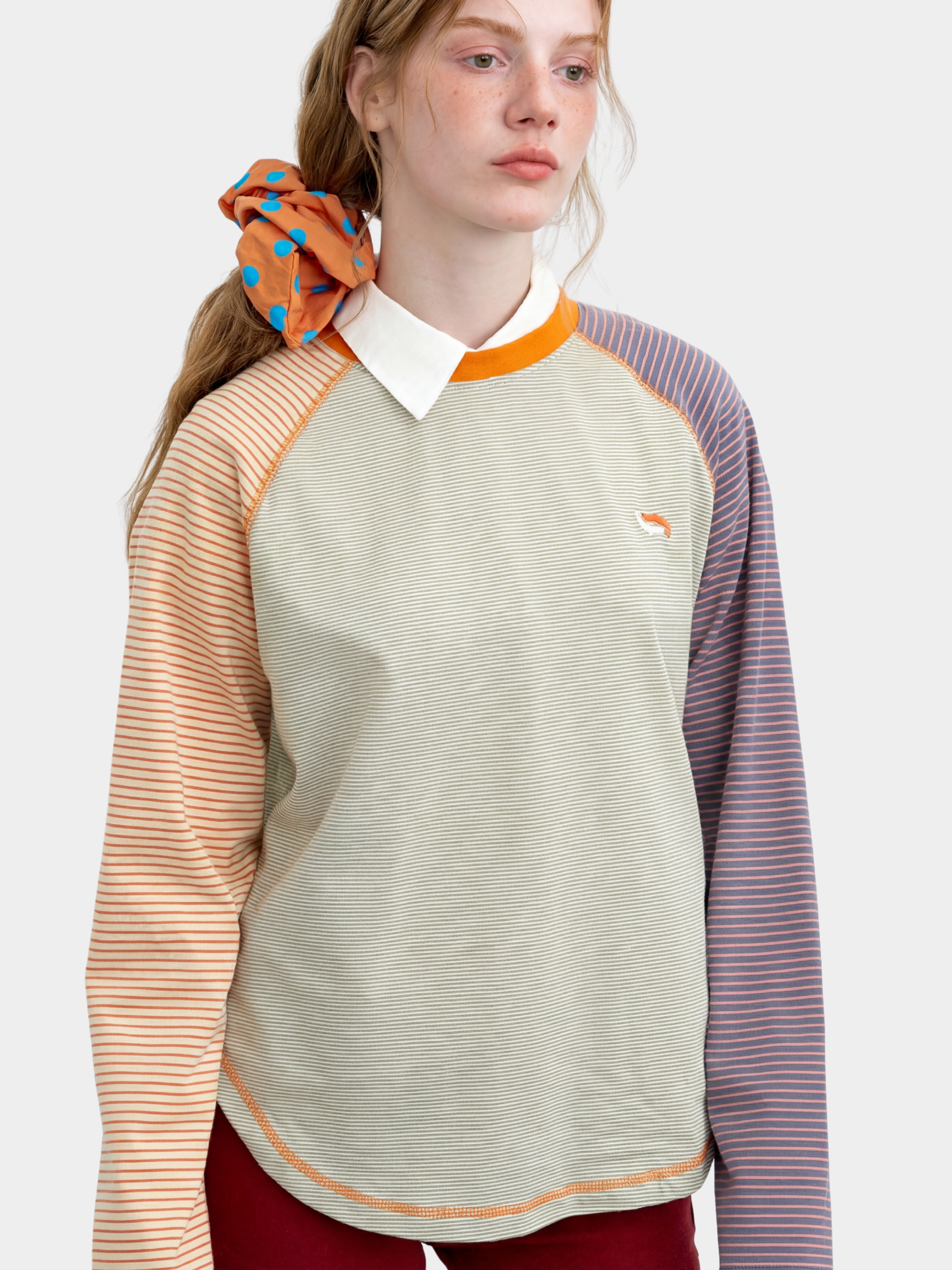 IceFlare - Women's Stripe Contrast Raglan Long-Sleeve