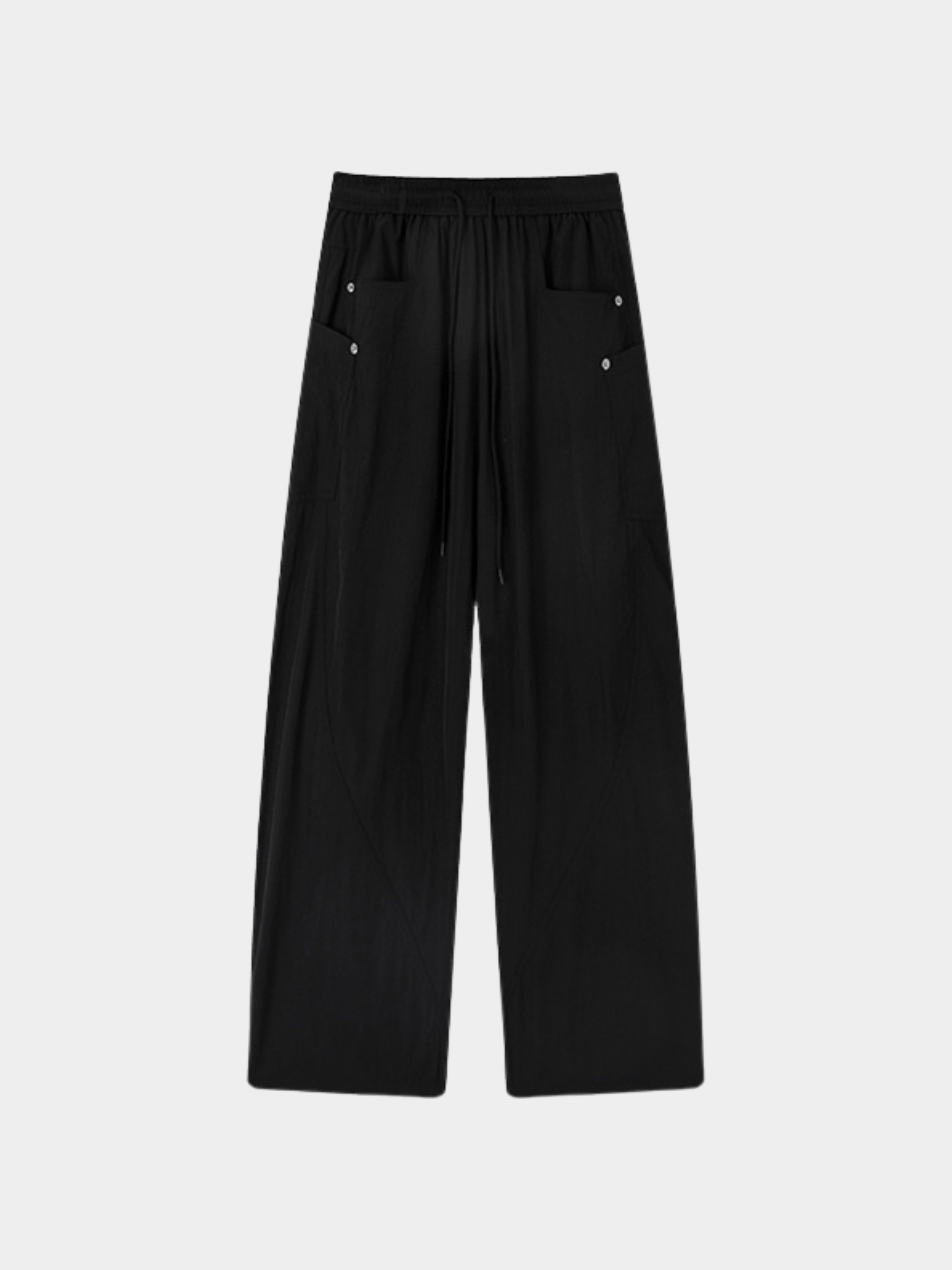 FrostEdge - Unisex Draped Relaxed Straight-Leg Casual Pants