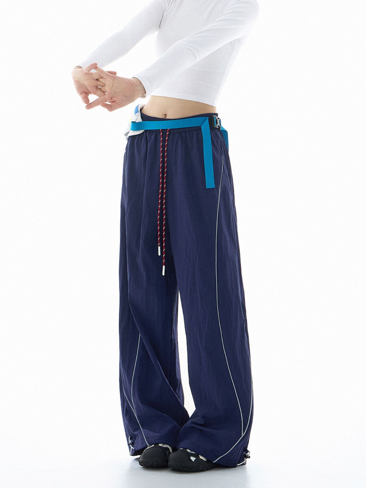 Shadetrek - Unisex Lightweight & Reflective Color-Block Wide-Leg Pants