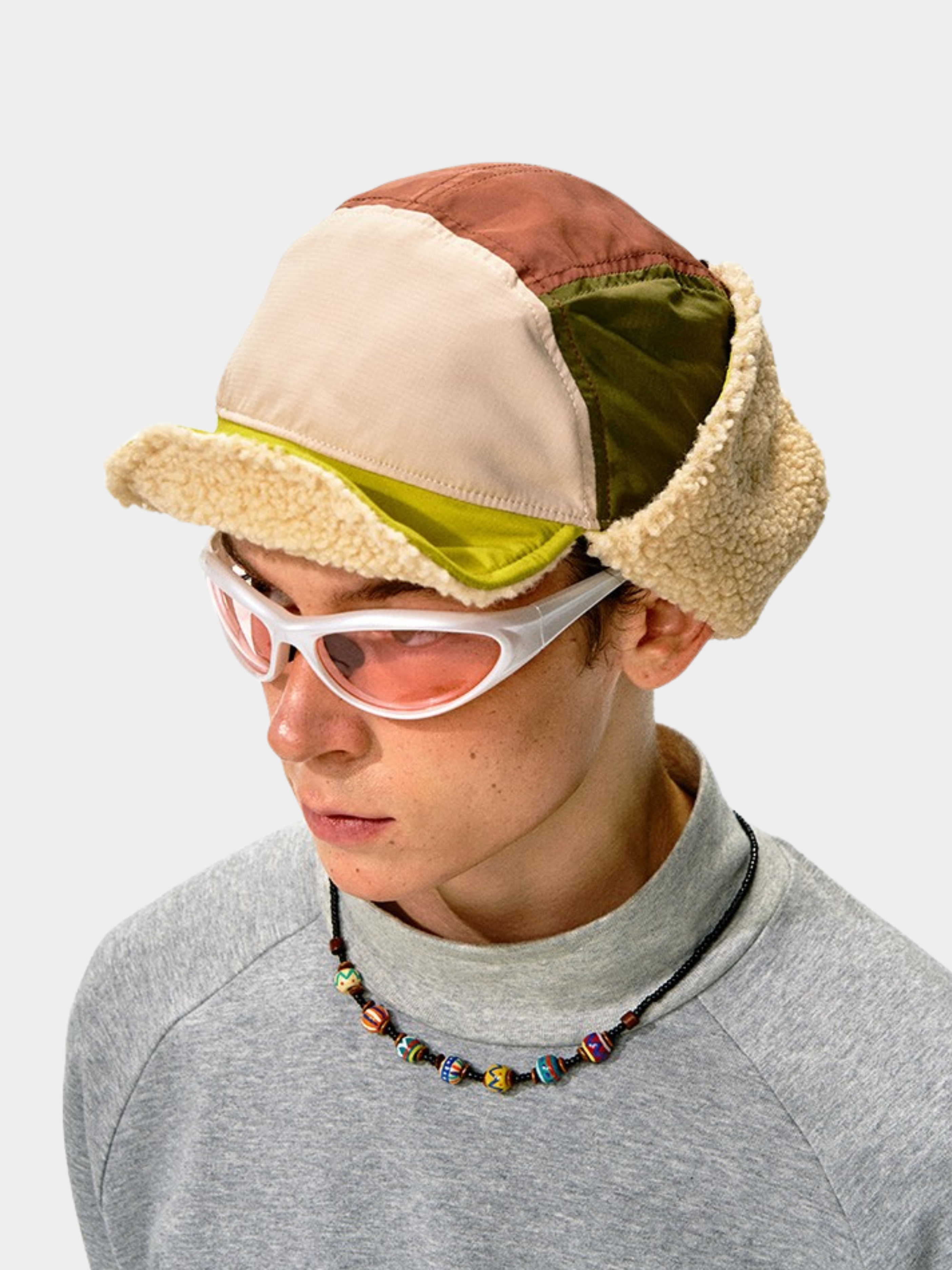 Moonlark - Colorblock Extra Warmth Sherpa-Lined Earflap Hat