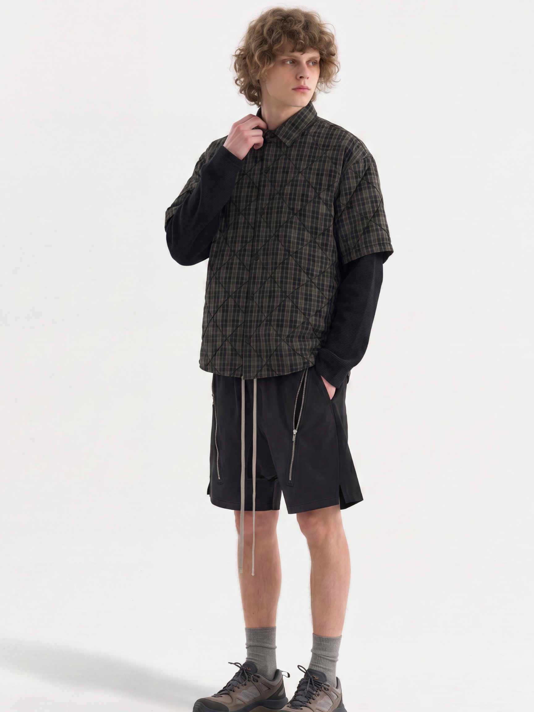 WaterPod - Men's Layered Plaid Relaxed Shirt