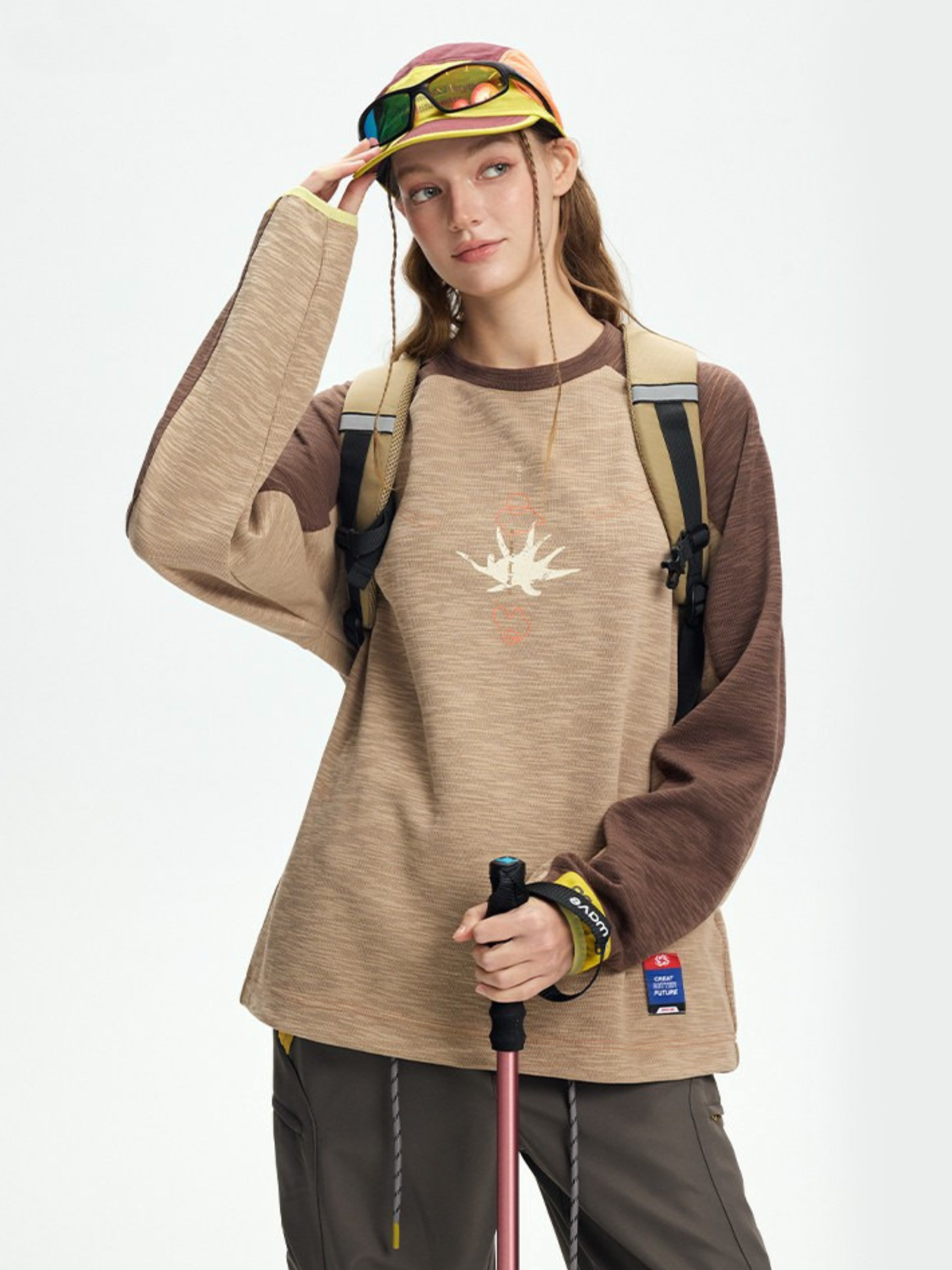 Balance - Women's Contrast Raglan Sleeve Oversized Long sleeves