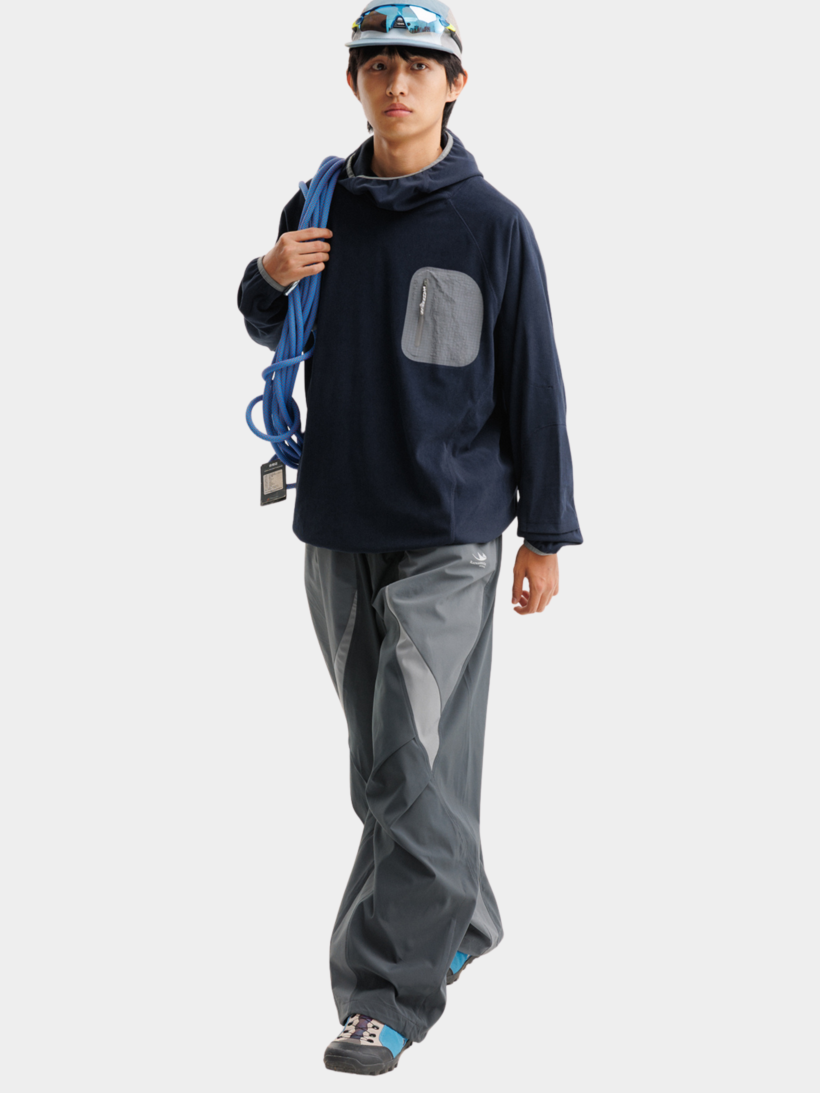 Crag - Unisex Moisture-Wicking High Neck Hoodie Base Layer