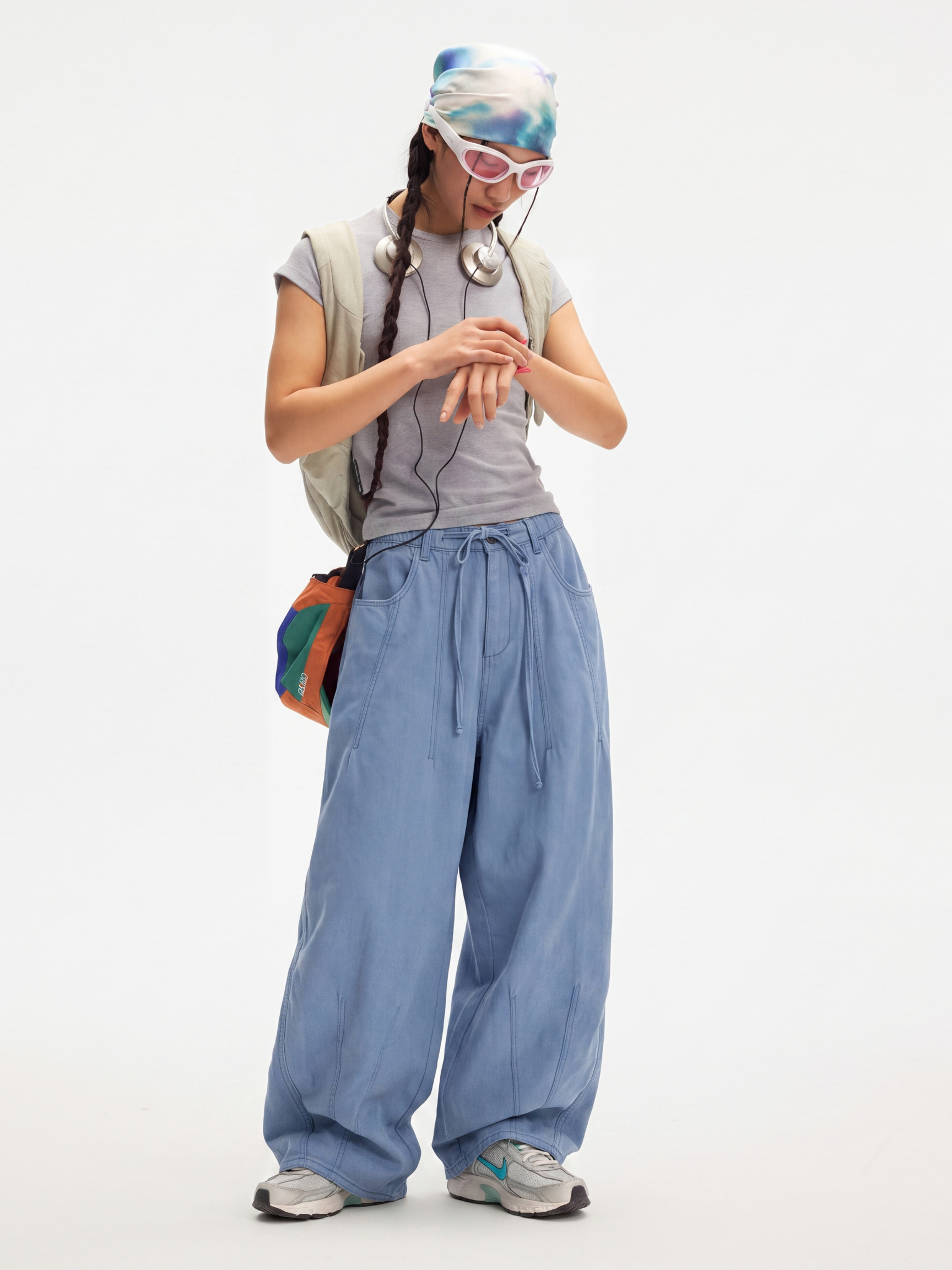 TrailStow - Drawstring Soft & Breathable Utility Wide-Leg Pants
