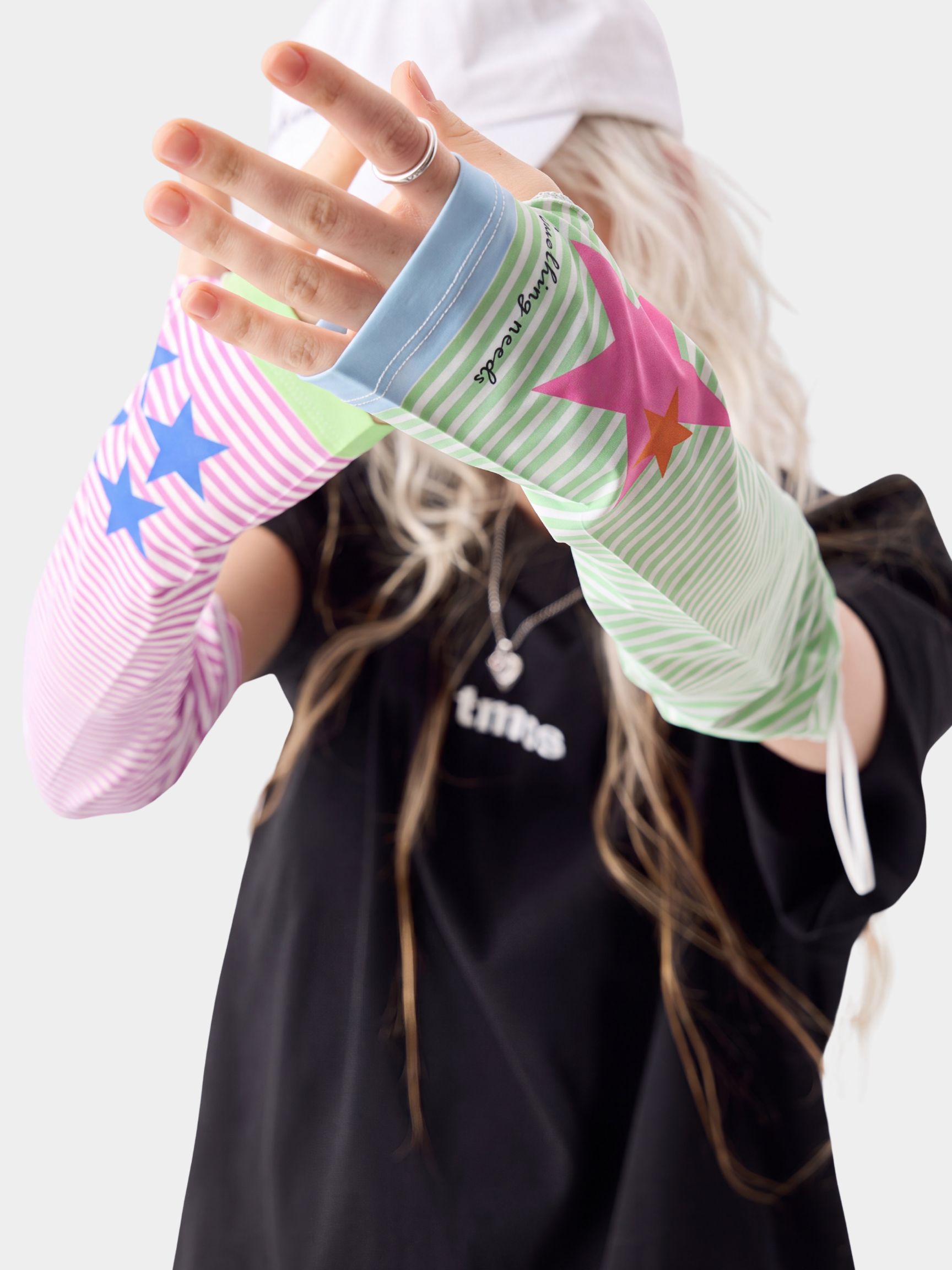 IceWeave - Star Stripe Print Cooling UV Protection Arm Sleeves