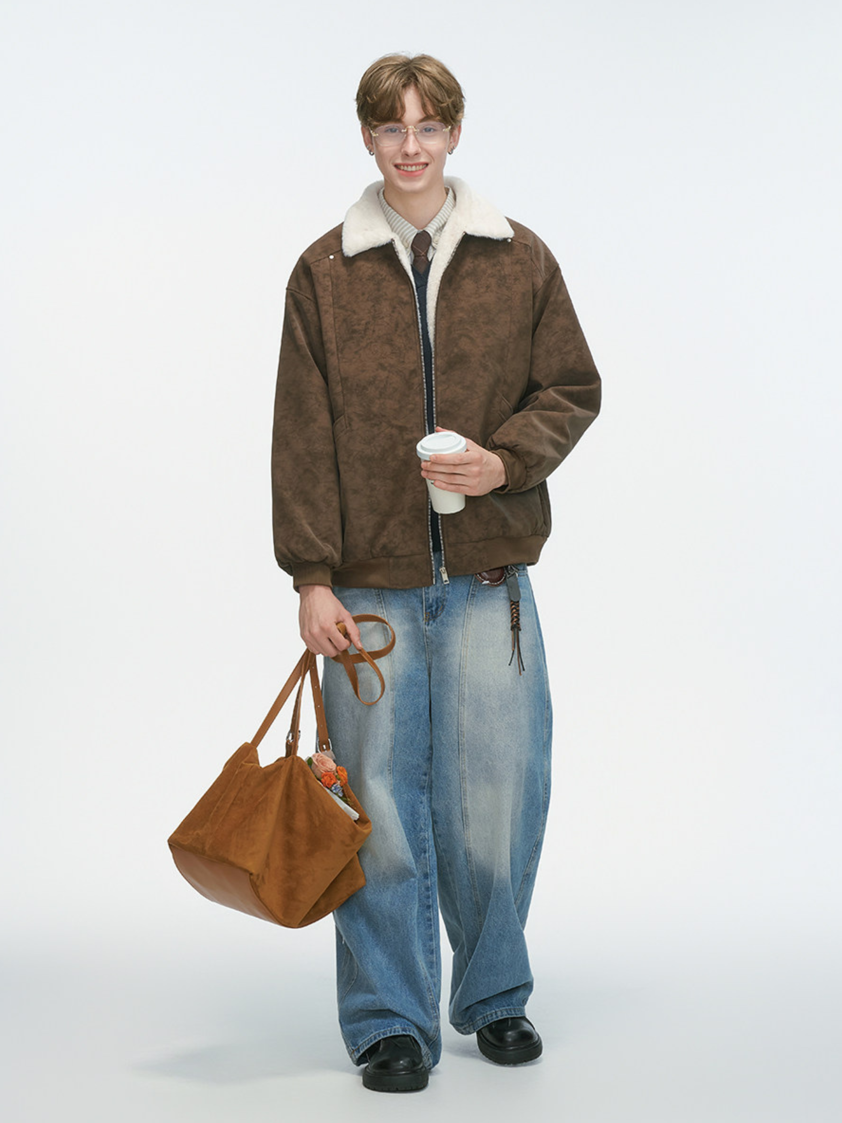 Ironpath - Men's Shearling-Lined PU Leather Insulated Jacket